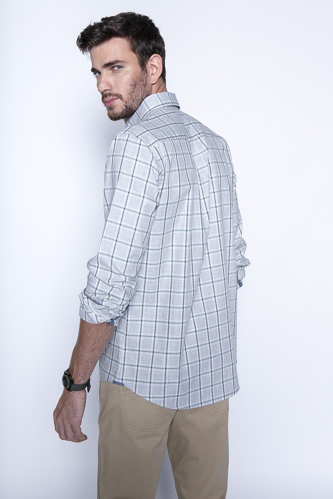 CAMISA CHECK DAKOTA F LT GREY - 2