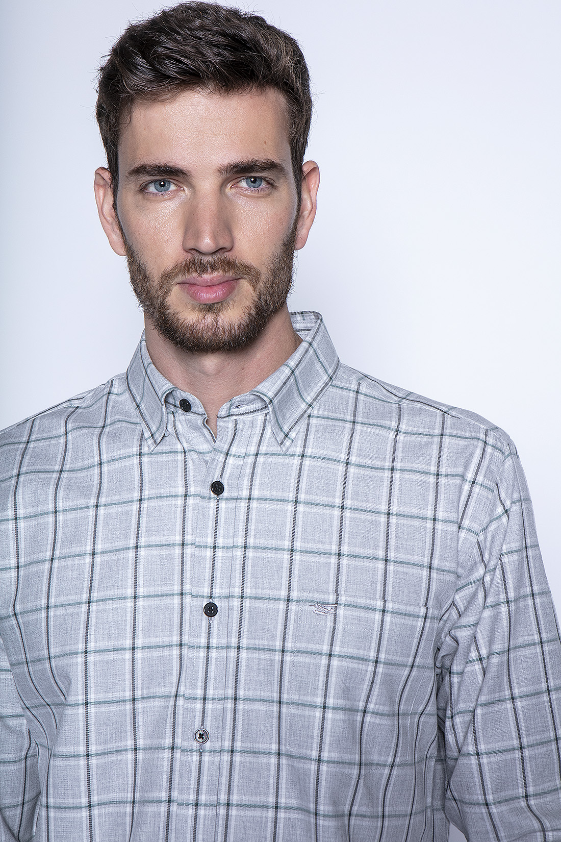 CAMISA CHECK DAKOTA F LT GREY - 3