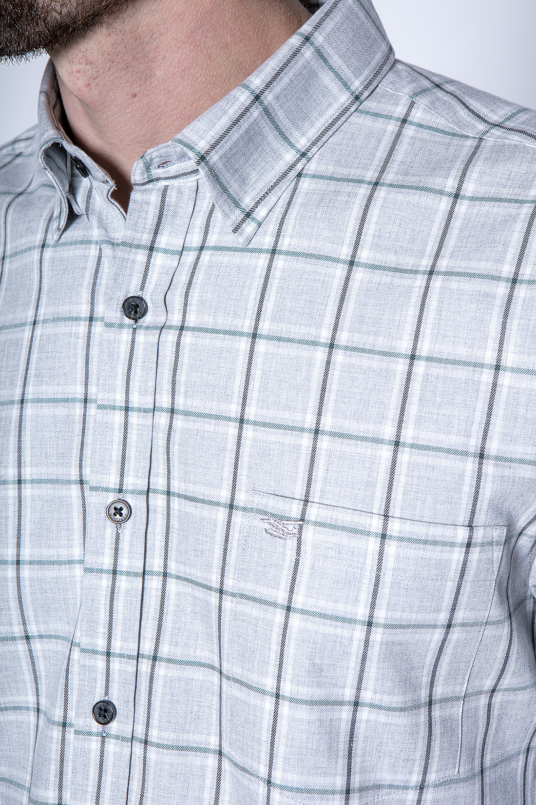 CAMISA CHECK DAKOTA F LT GREY - 5