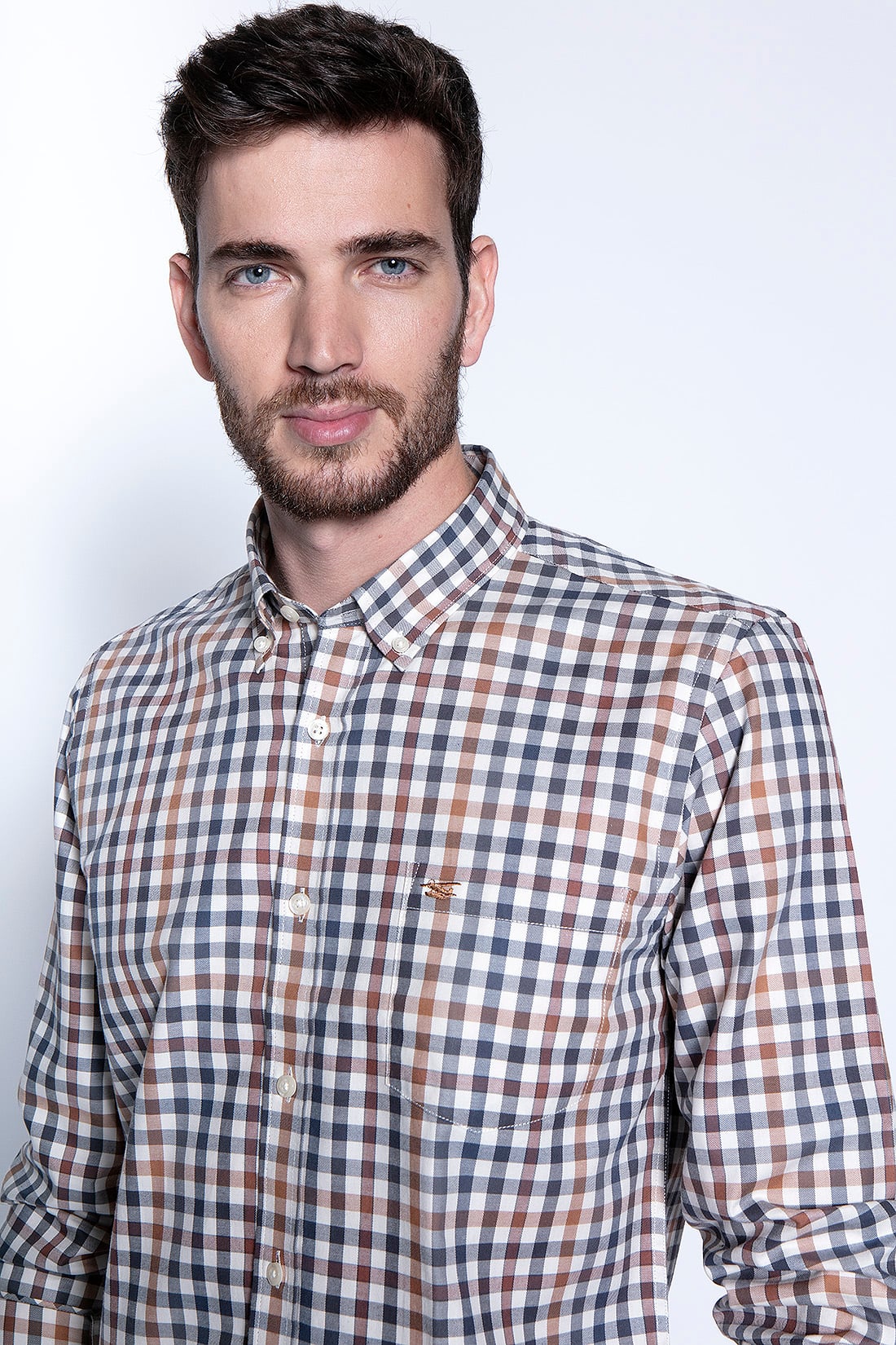CAMISA CHECK VIRGINIA F CAMEL - 3