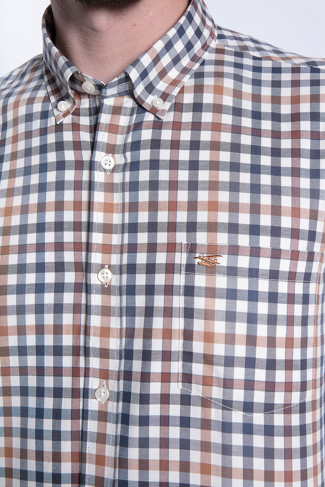 CAMISA CHECK VIRGINIA F CAMEL - 5