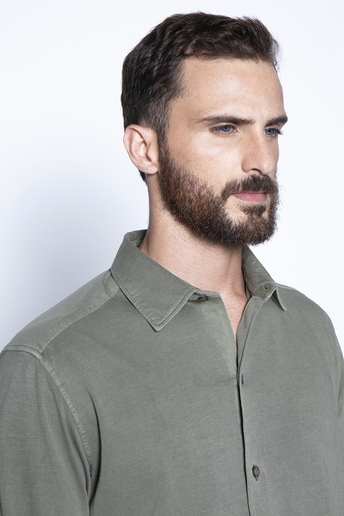 CAMISA JERSEY GARMENT DYED F GREEN - 3