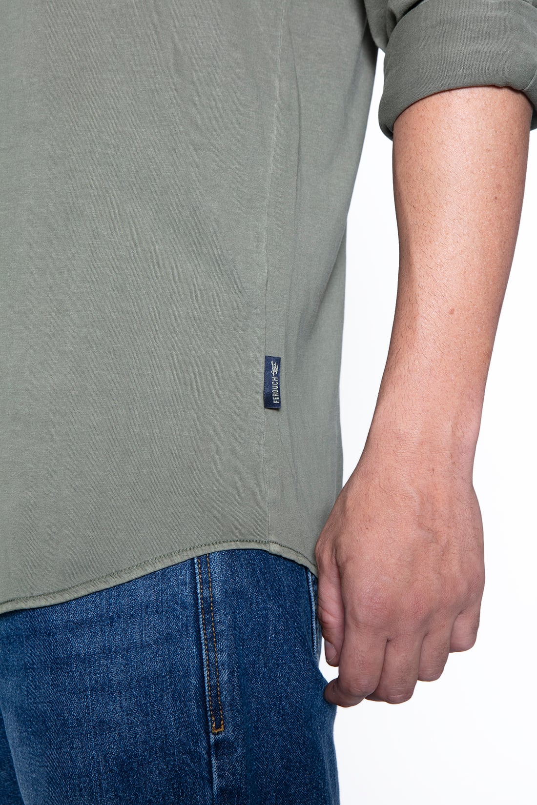 CAMISA JERSEY GARMENT DYED F GREEN - 5