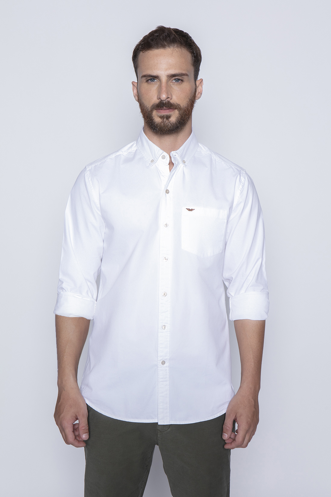 CAMISA GARMENT DYED SPORT FJ WHITE - 1
