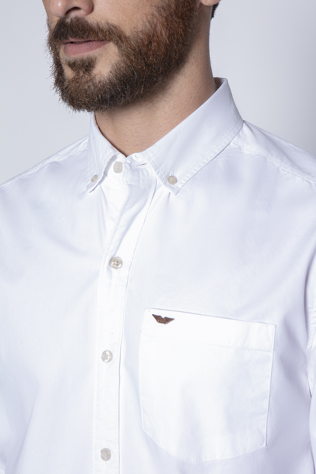 CAMISA GARMENT DYED SPORT FJ WHITE - 5