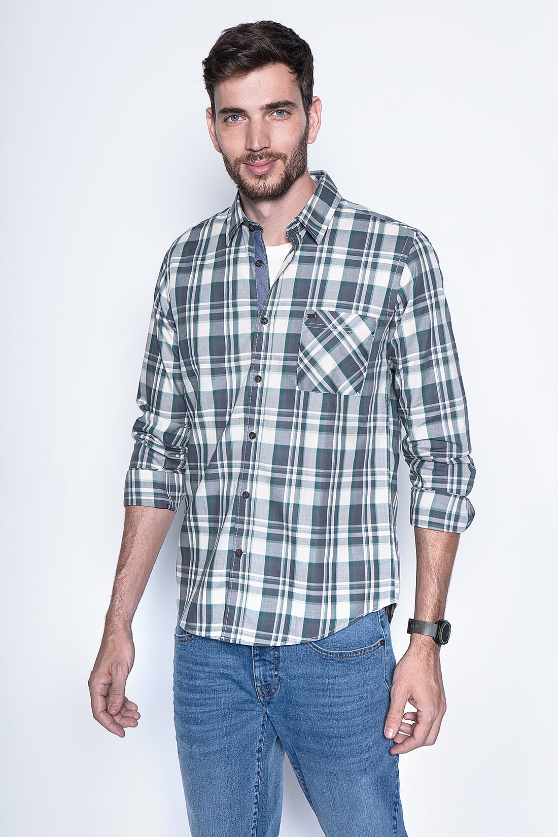 CAMISA CHECK CALIFORNIA FJ GREEN - 1