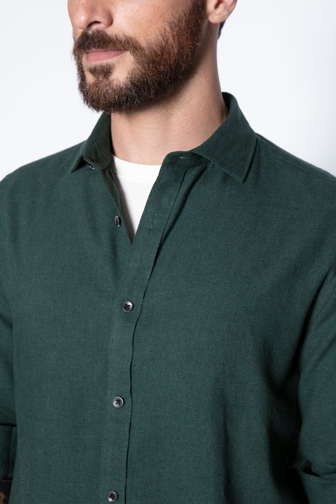 CAMISA SPORT F GREEN MELANG - 3