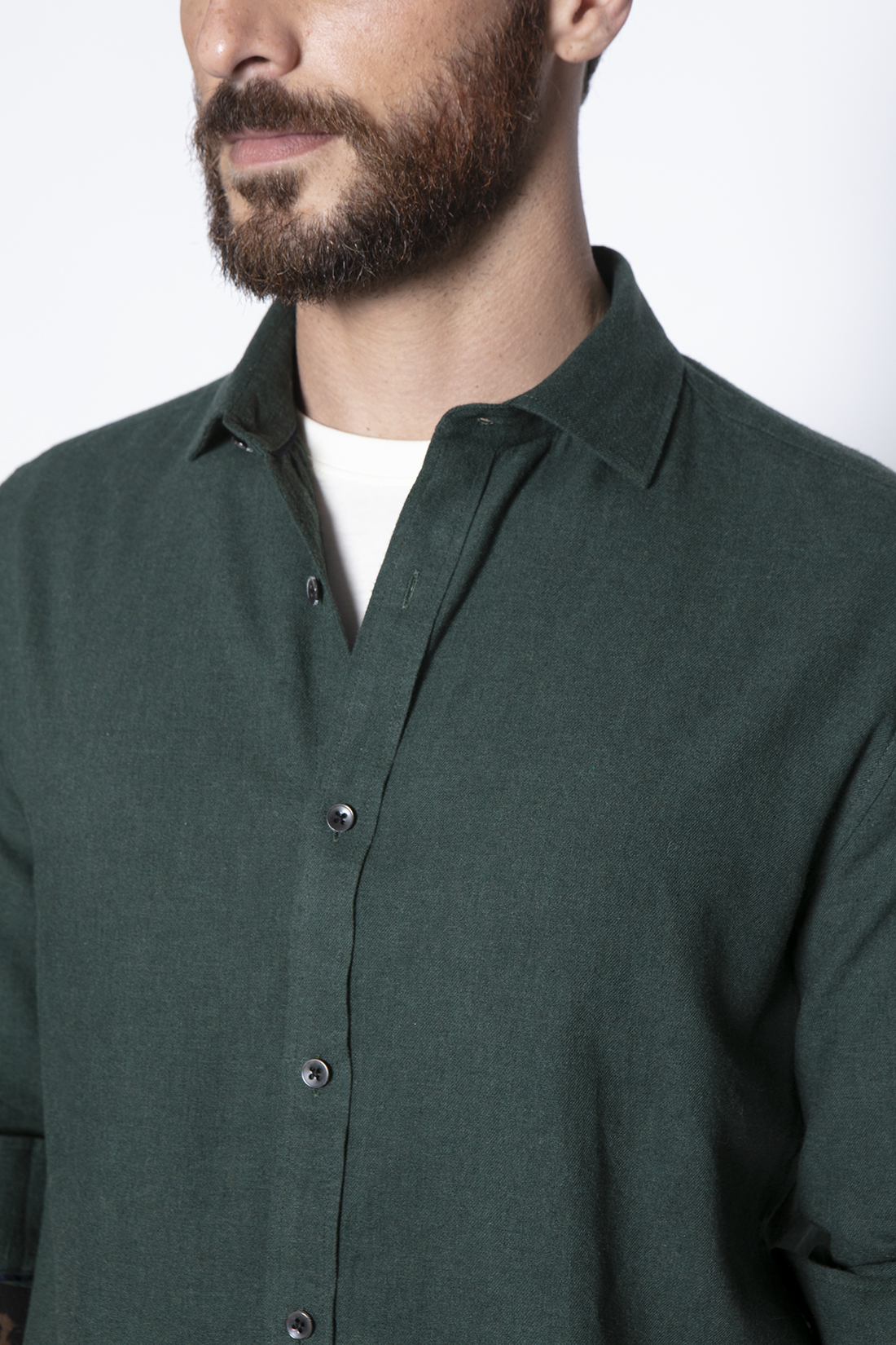CAMISA SPORT F GREEN MELANG - 3