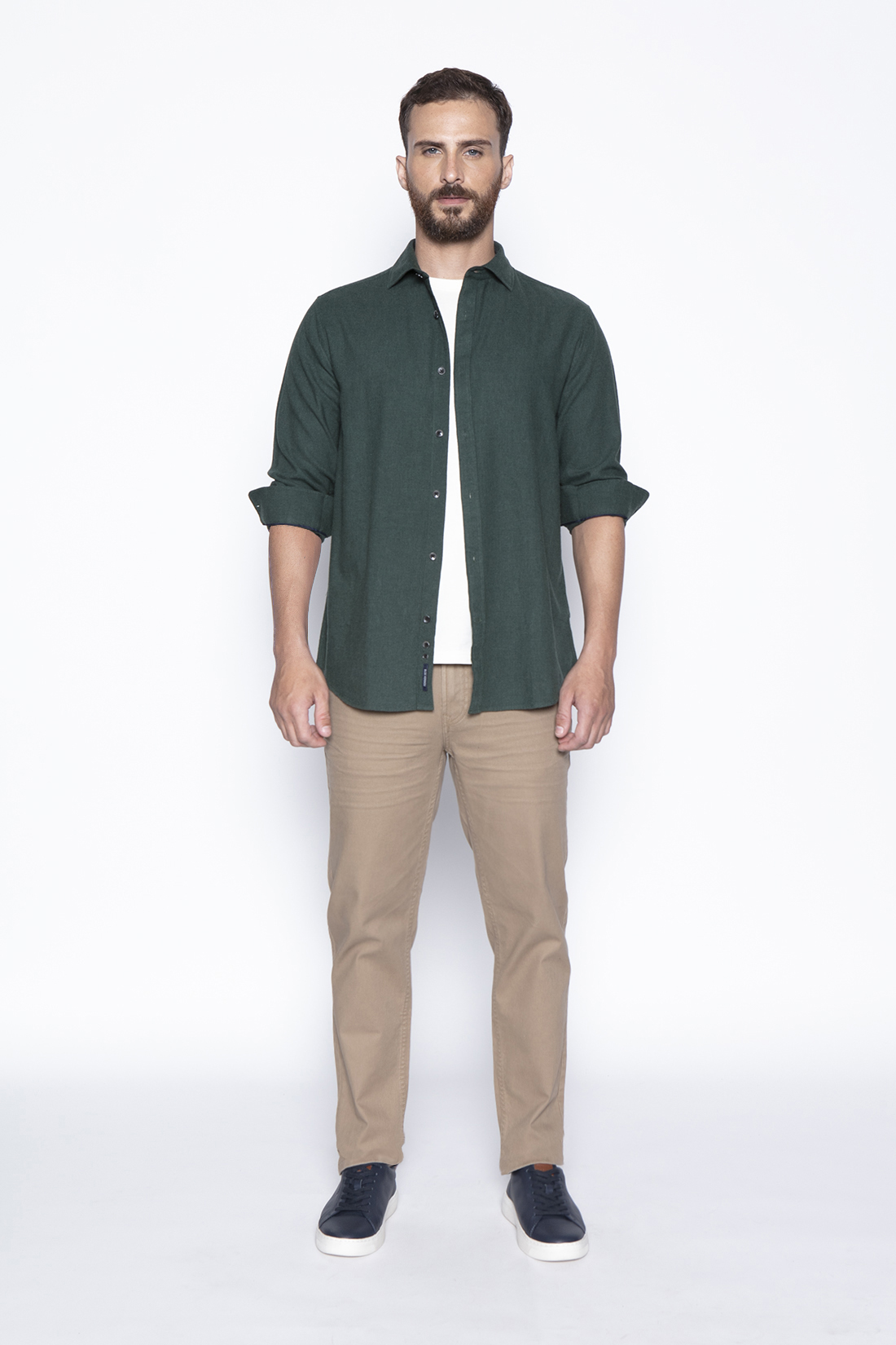 CAMISA SPORT F GREEN MELANG - 4