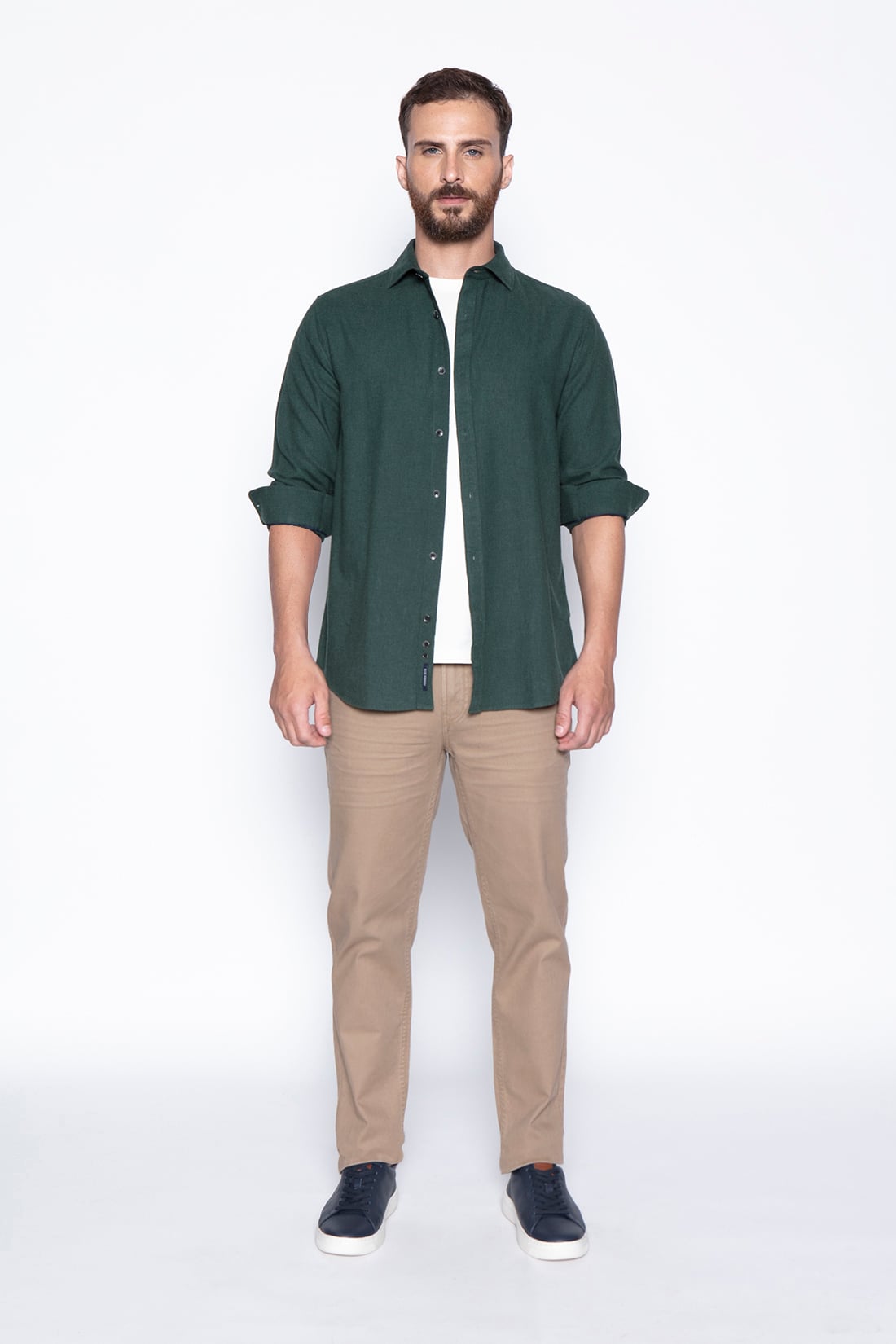 CAMISA SPORT F GREEN MELANG - 4