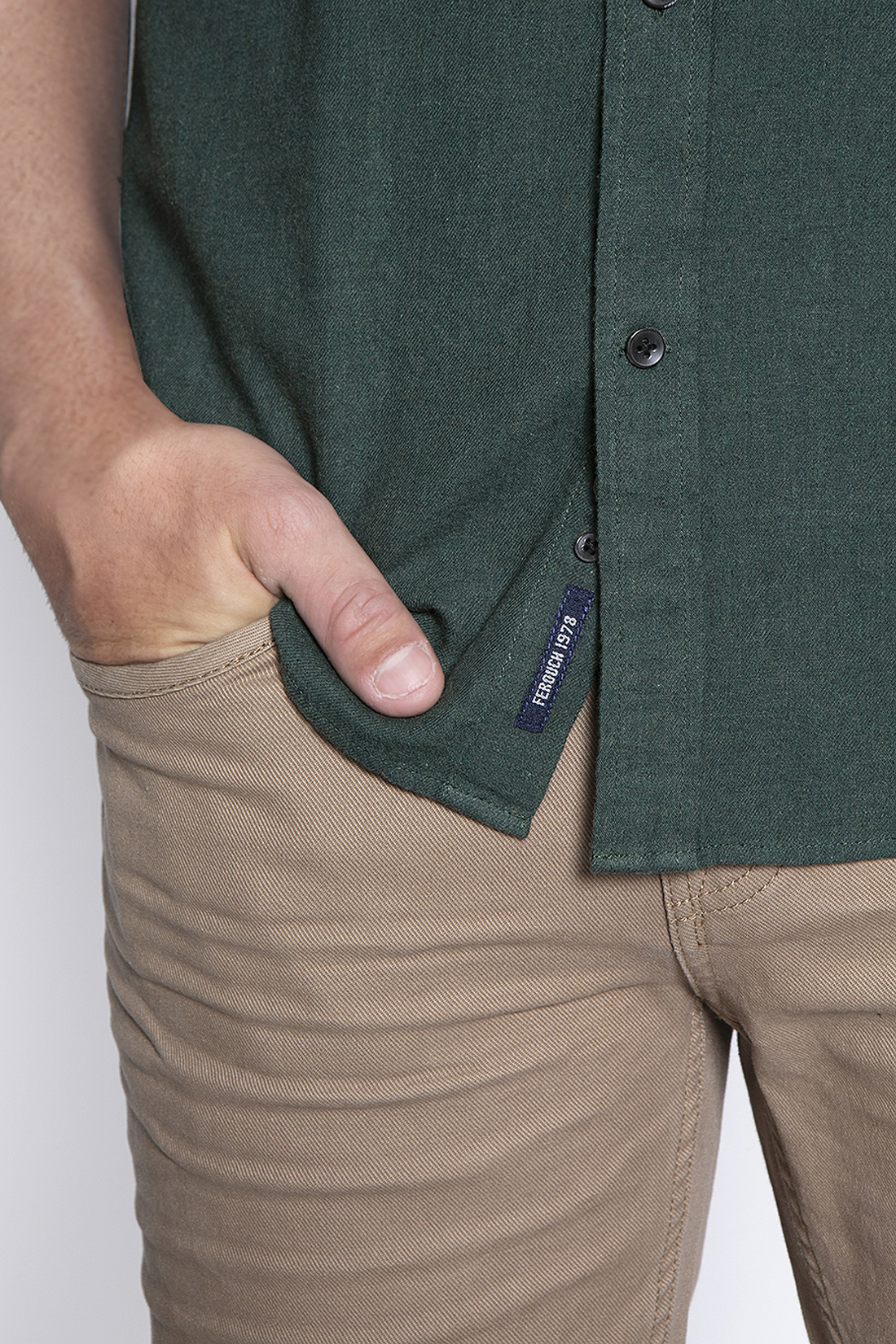 CAMISA SPORT F GREEN MELANG - 5