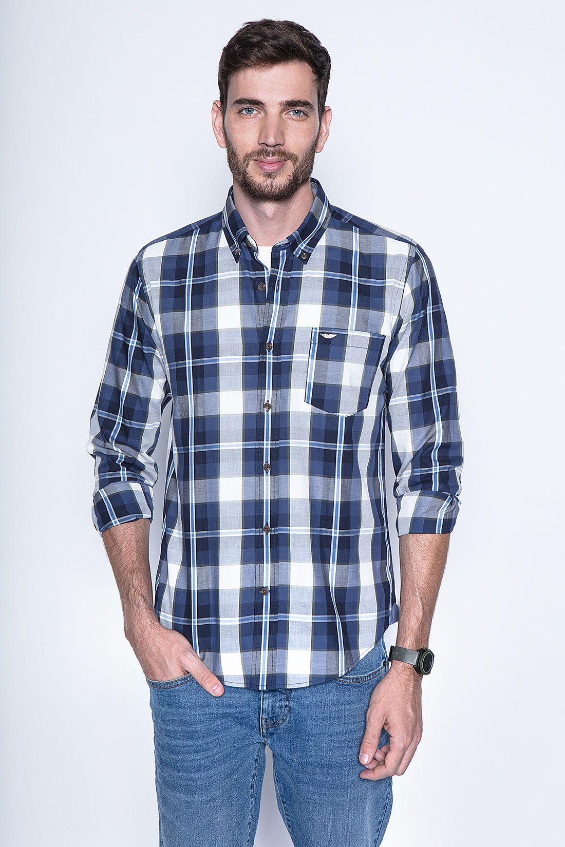 CAMISA CHECK COLORADO FJ MILITARY - 1