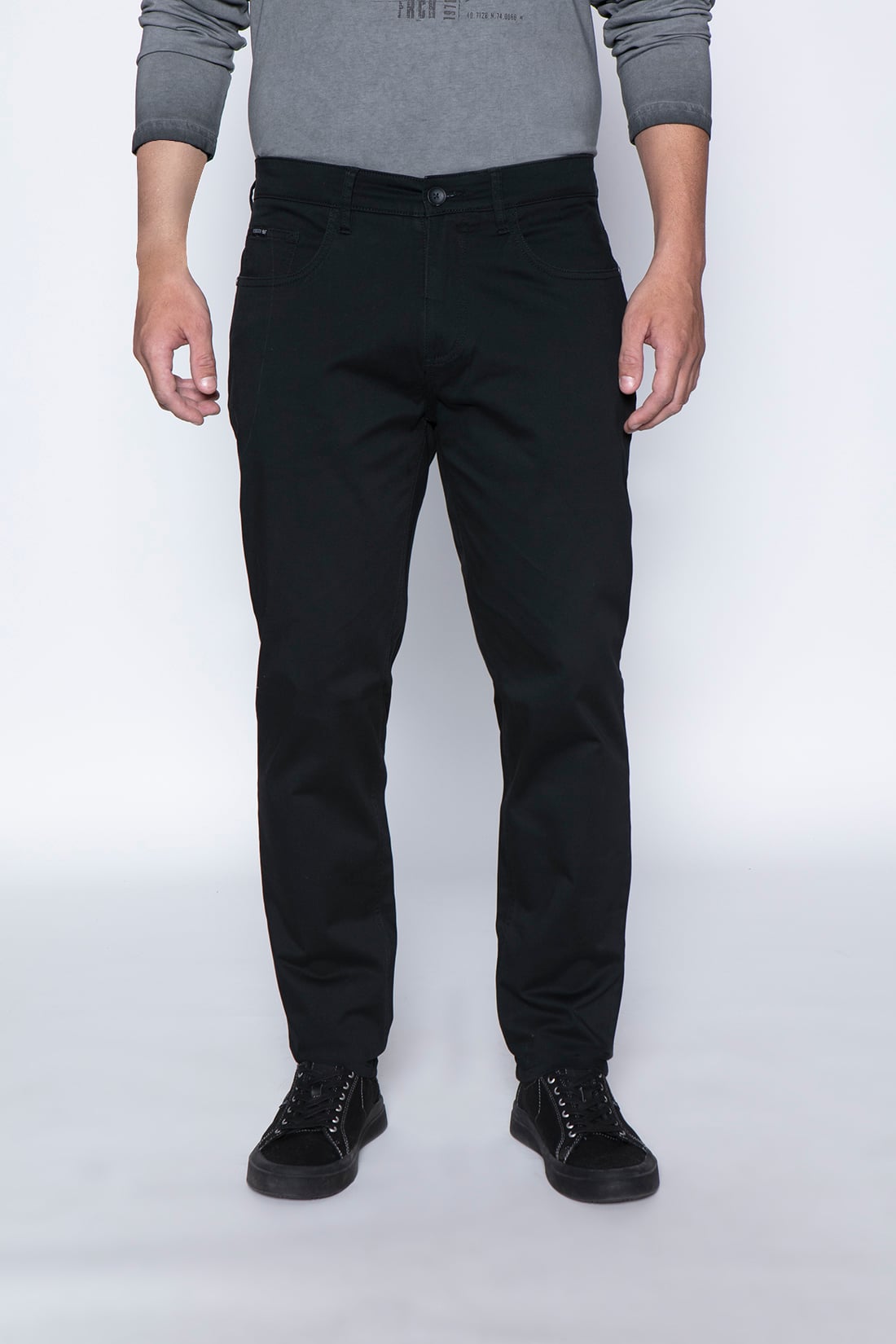 PANTALÓN ALGODÓN HOMBRE FEROUCH NEGRO 206009X0016 FIVE POCKET - 1