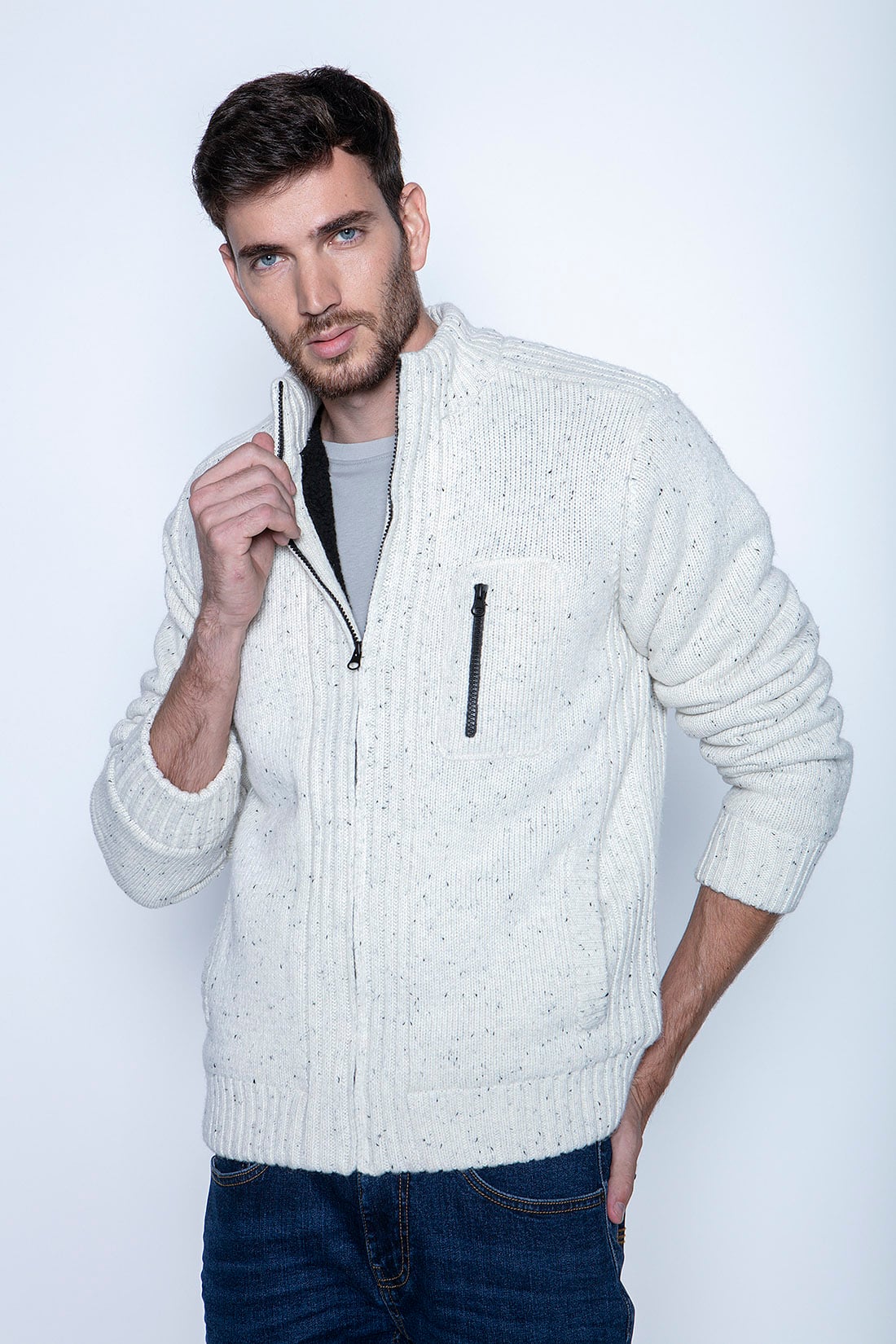SWEATER CLEARWATER FJ ECRU - 1
