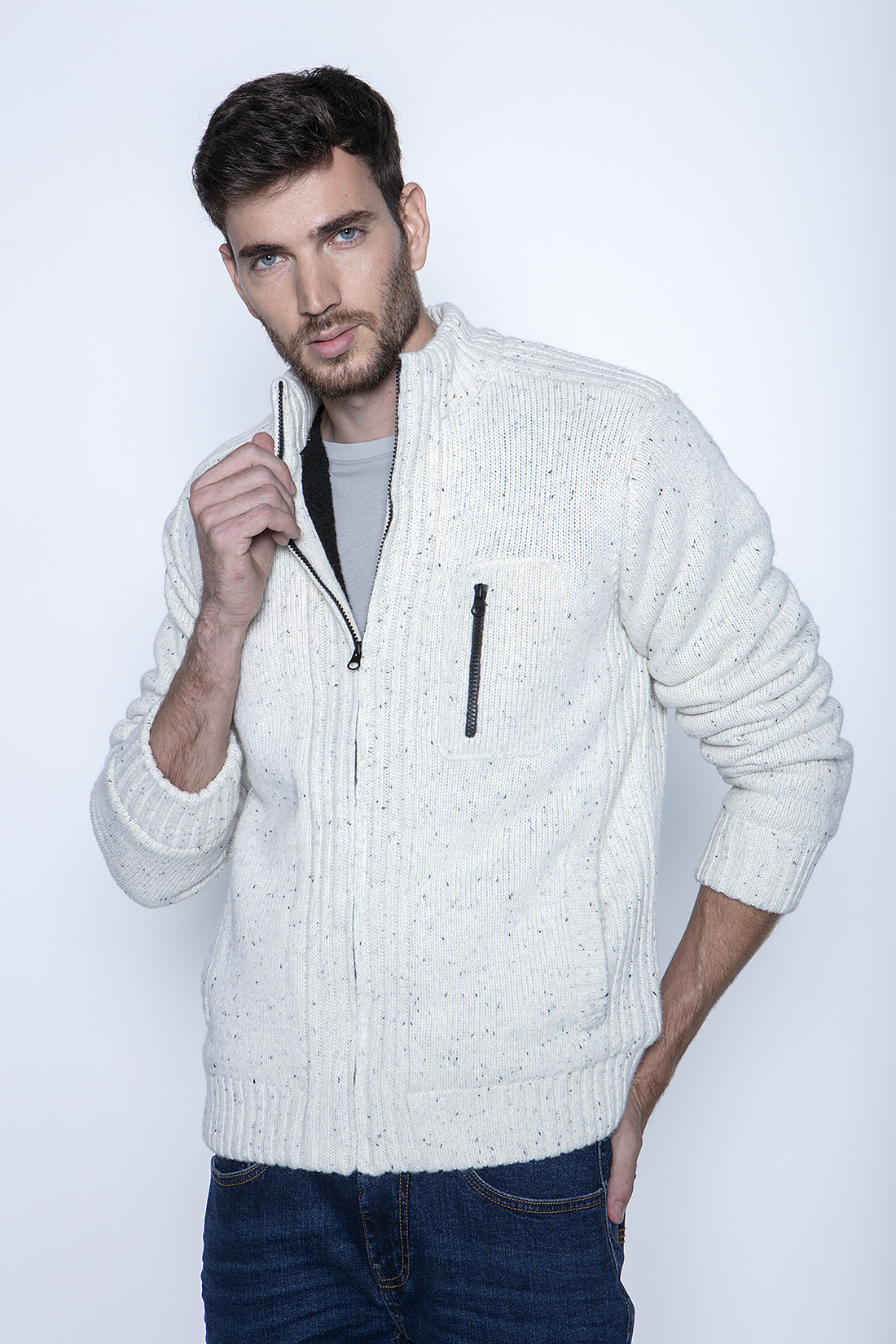 SWEATER CLEARWATER FJ ECRU - 1
