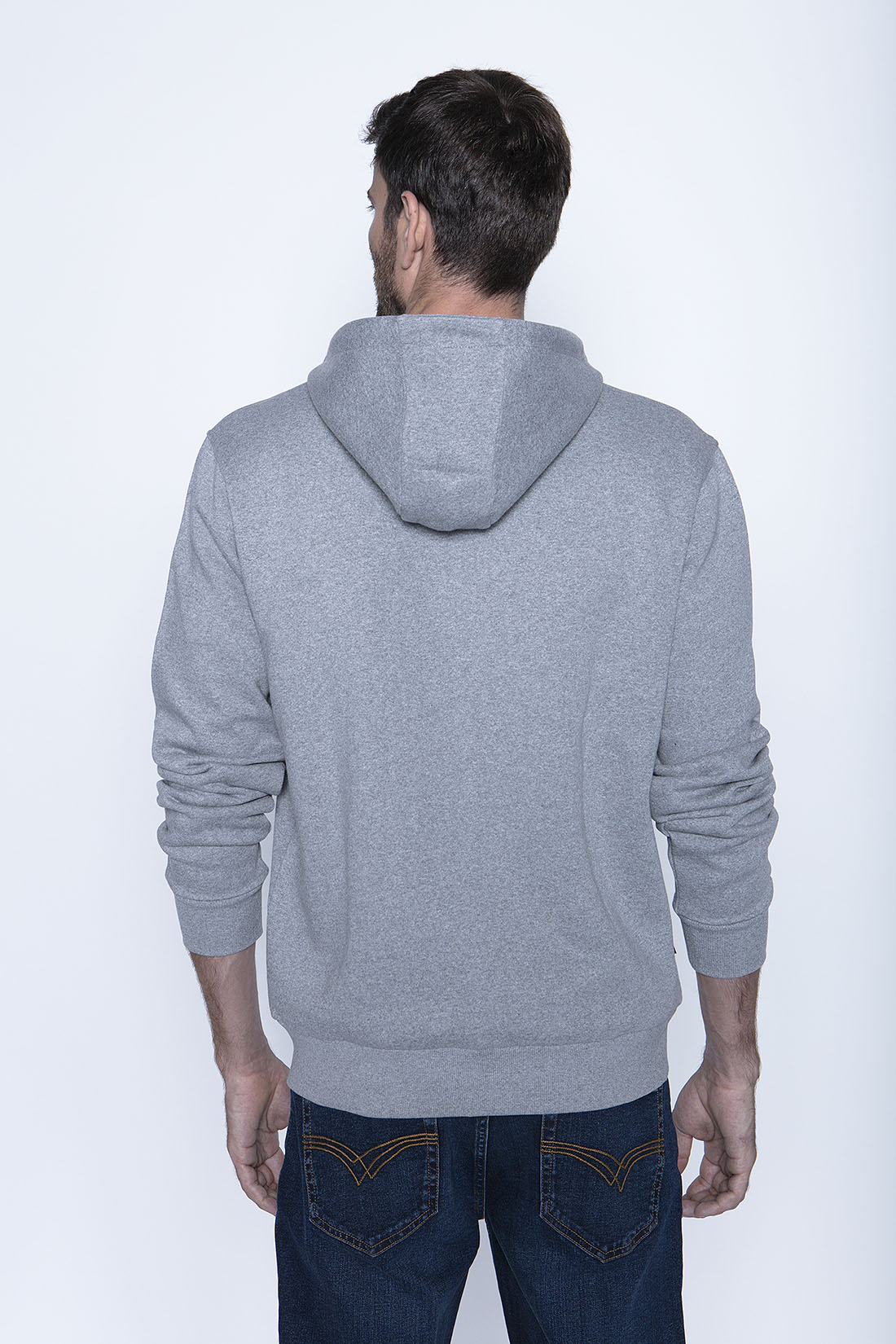 POLERÓN BÁSICO FULL ZIPPER GREY MELANGE - 2