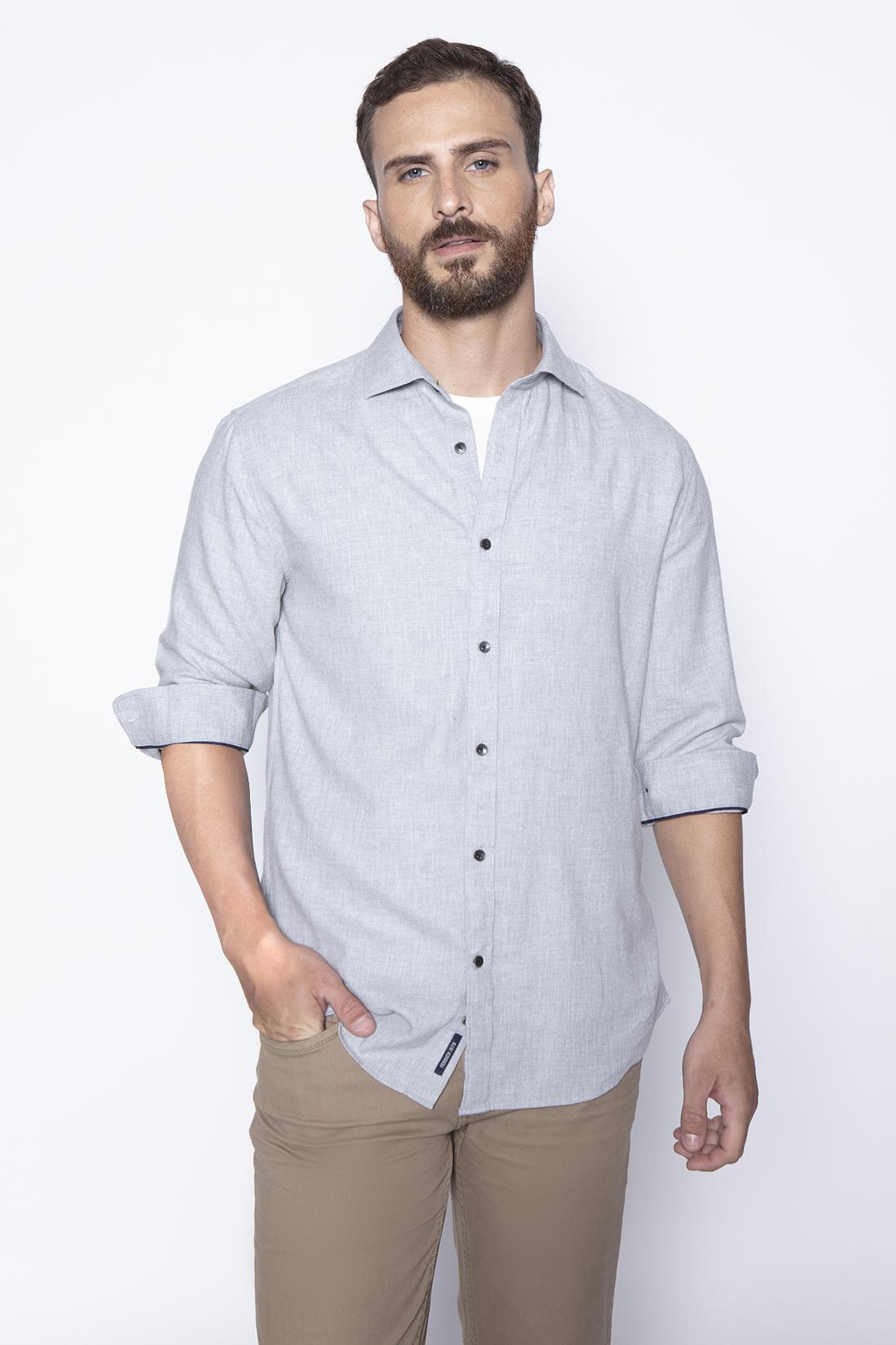 CAMISA SPORT F GREY MELANGE - 1