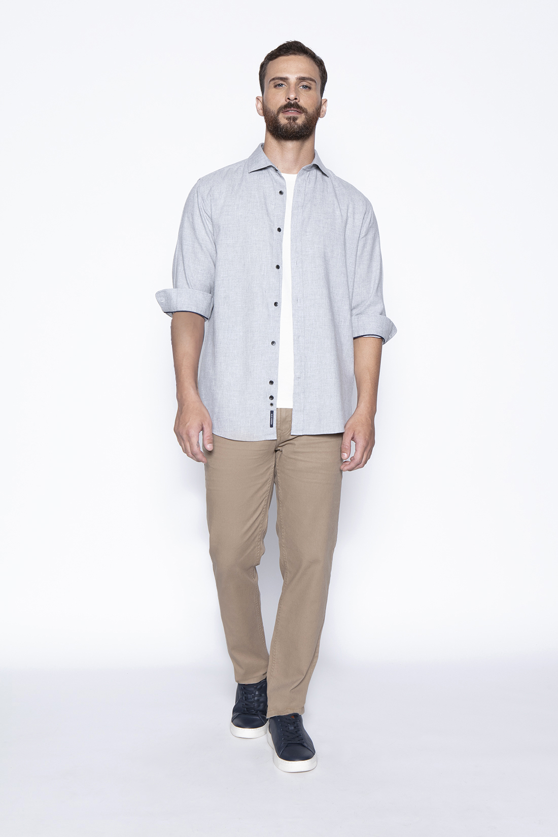 CAMISA SPORT F GREY MELANGE - 4