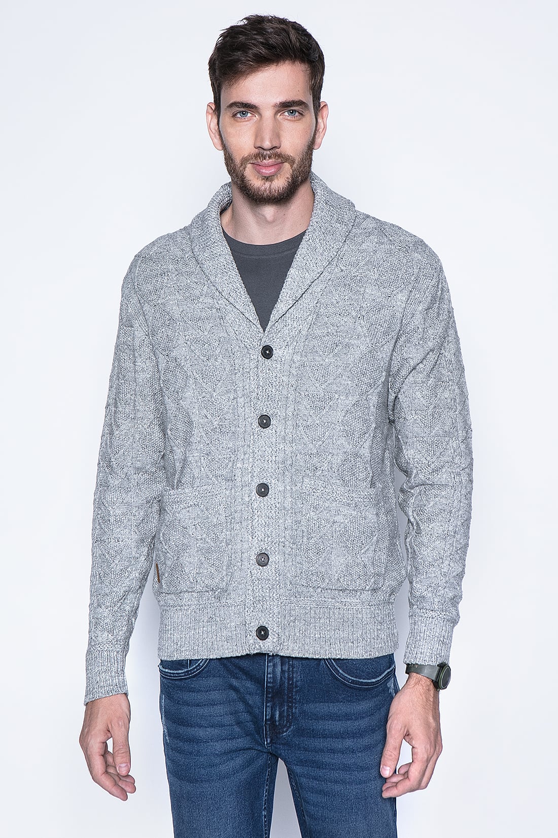 CARDIGAN CLIFTON F LT GREY - 1