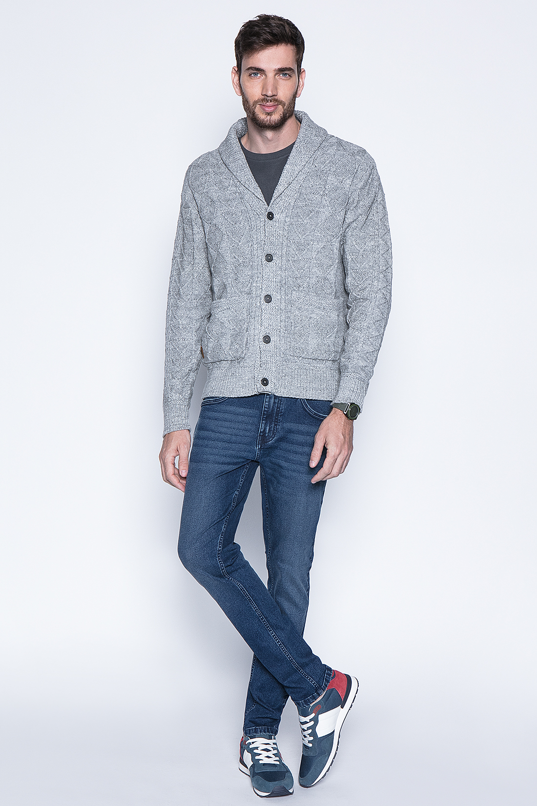 CARDIGAN CLIFTON F LT GREY - 4