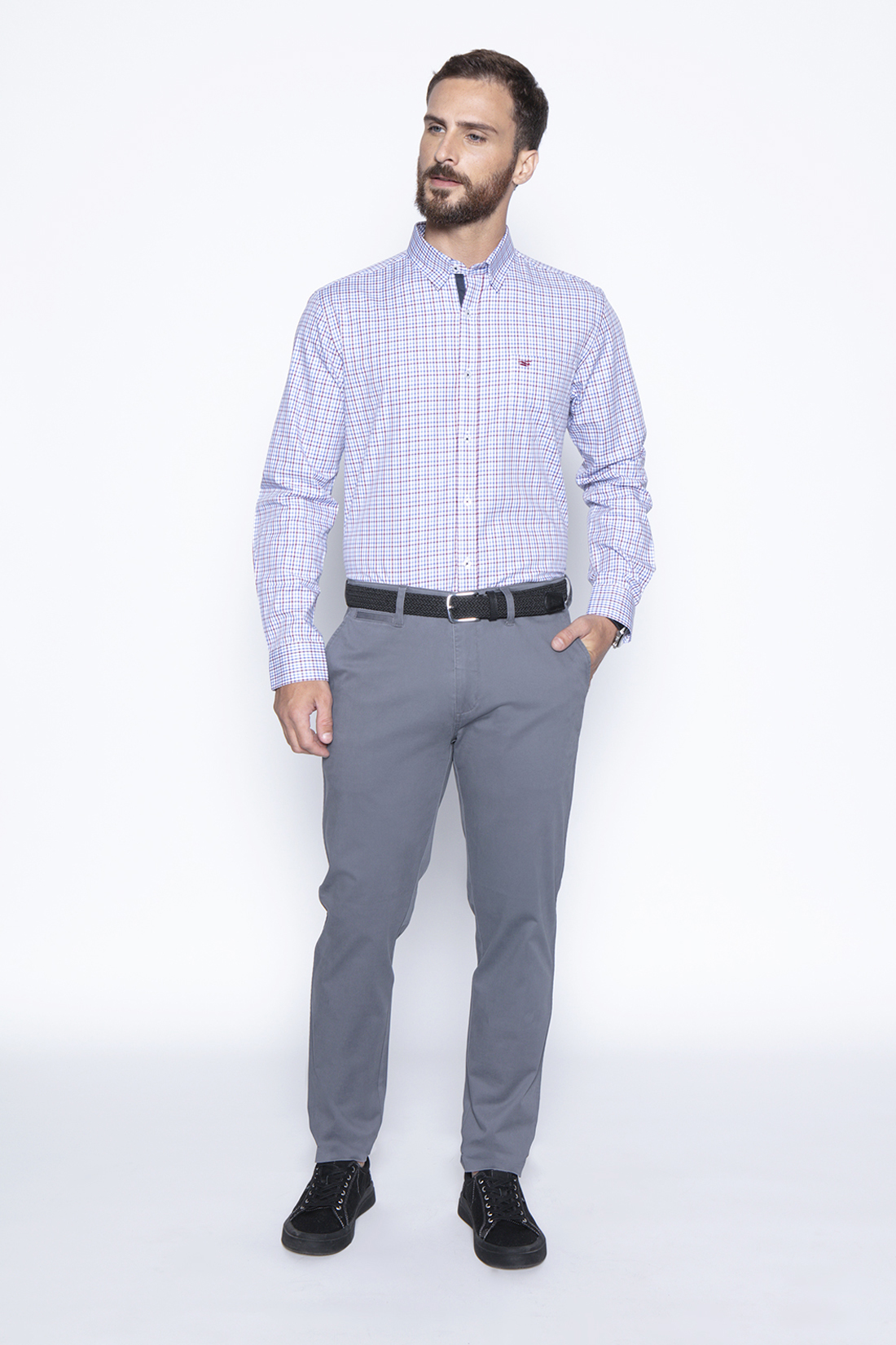 CAMISA CHECKERED MADISON SM RED - 4