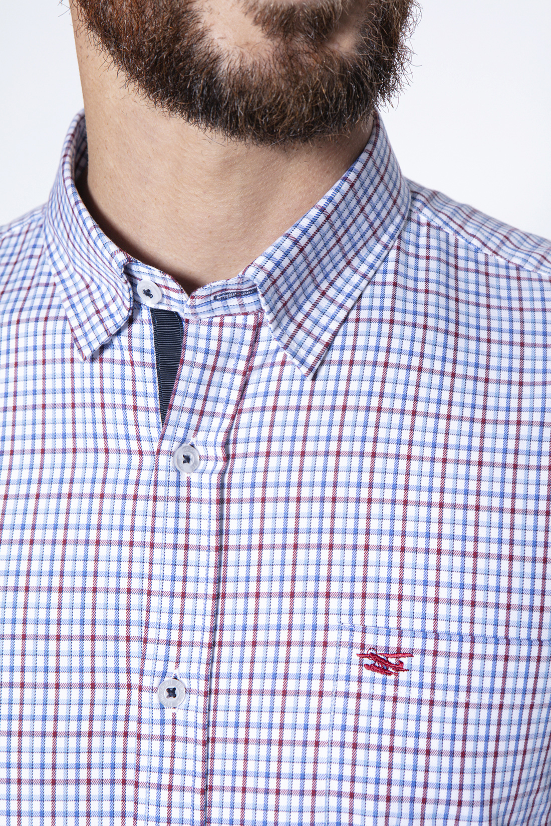 CAMISA CHECKERED MADISON SM RED - 5