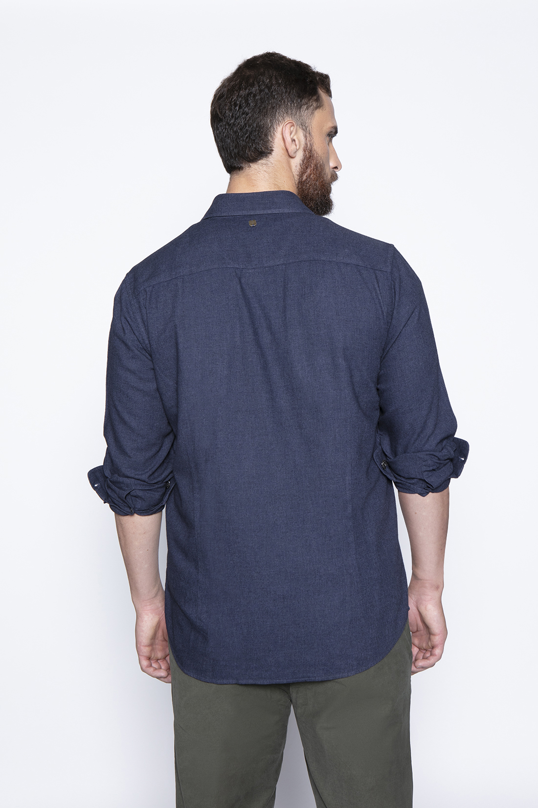 CAMISA SPORT F NAVY MELANGE - 2