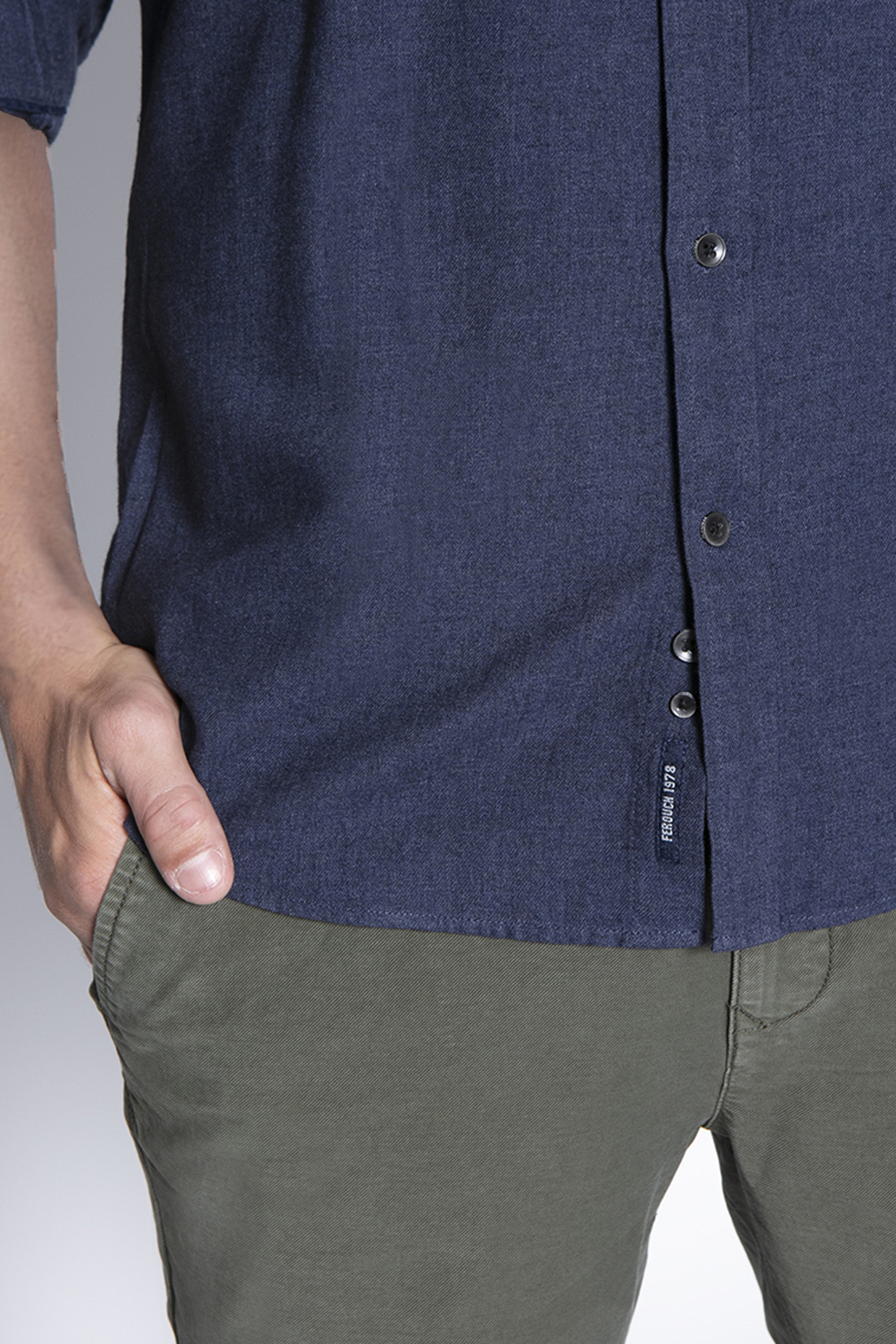 CAMISA SPORT F NAVY MELANGE - 5