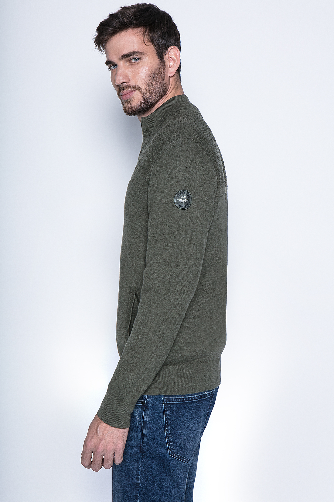 SWEATER BERWYN FJ LT MILITARY - 2