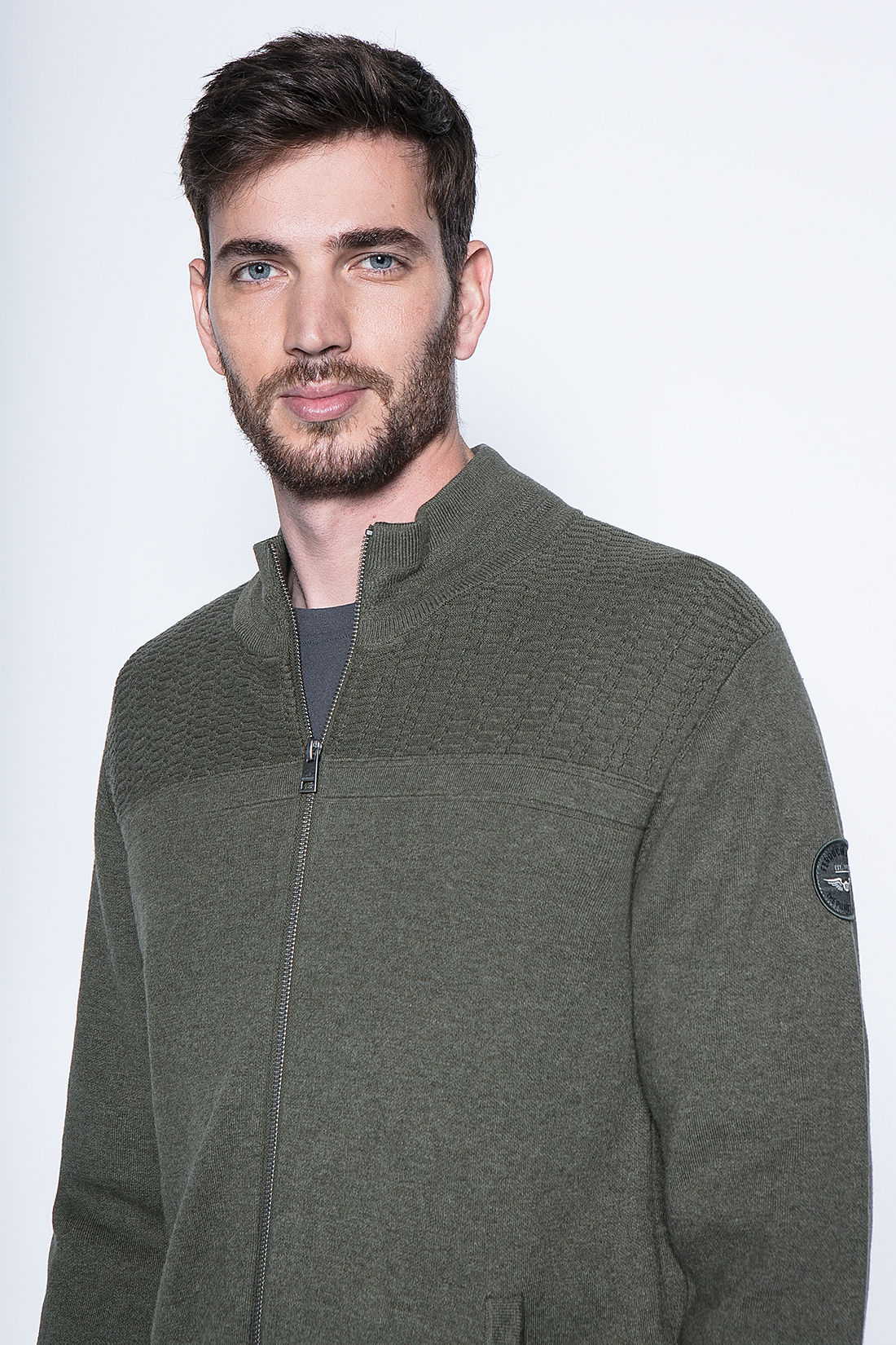 SWEATER BERWYN FJ LT MILITARY - 3
