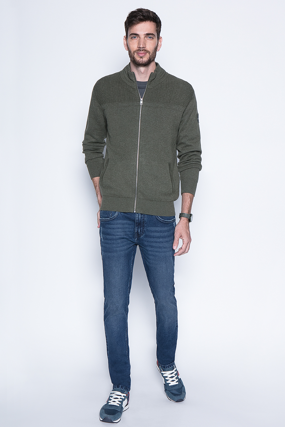 SWEATER BERWYN FJ LT MILITARY - 4
