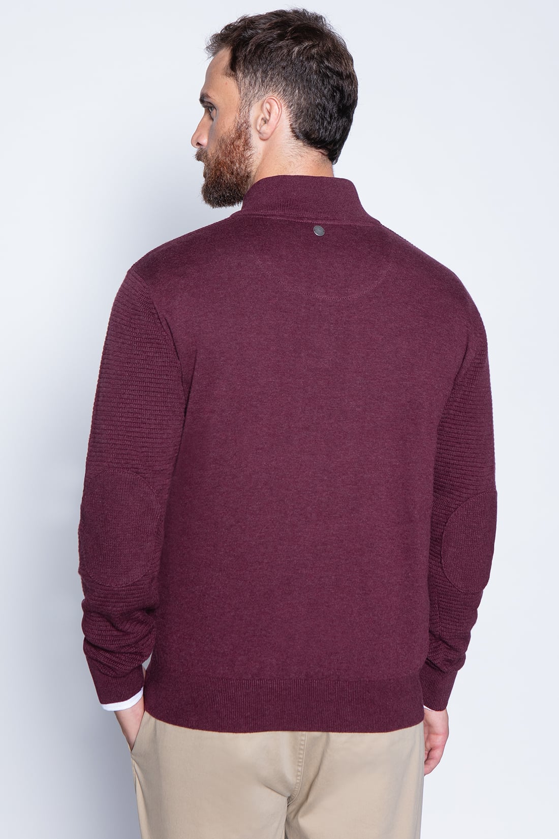 SWEATER BRISTOL SMART CASUAL L/S BURGUNDY - 2