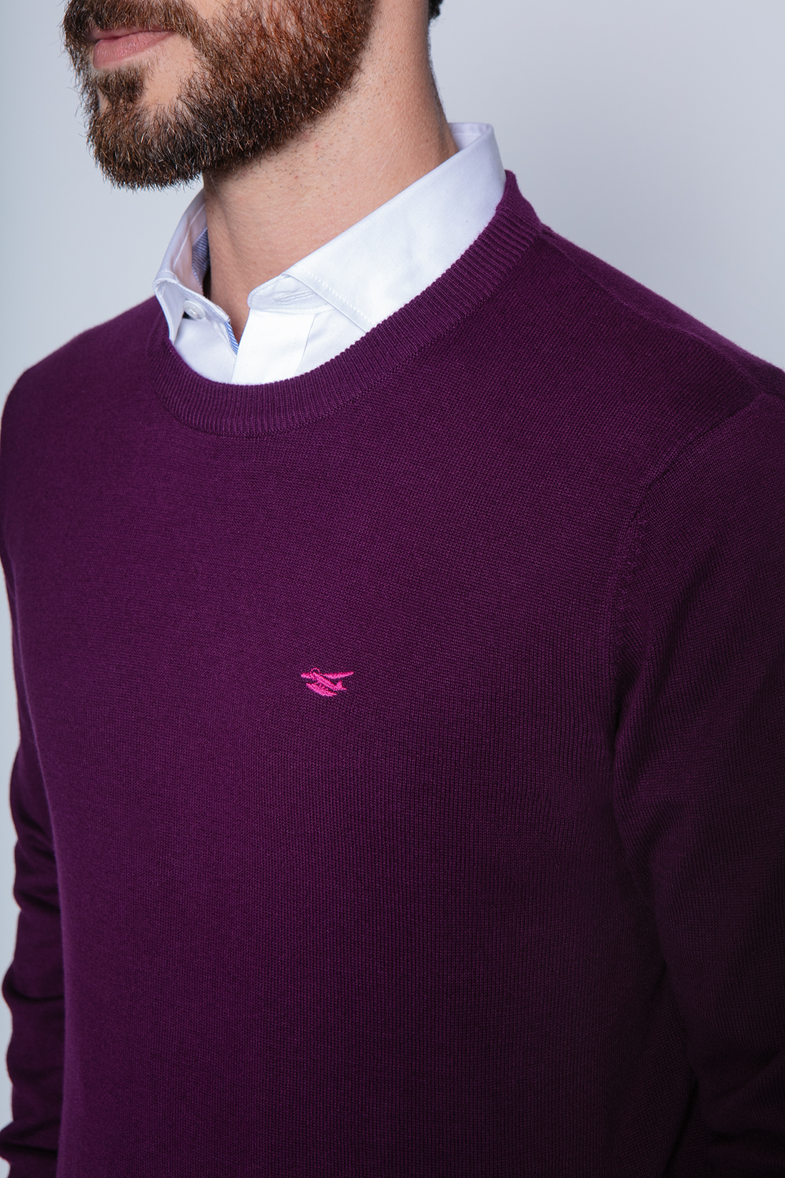 SWEATER ROUND NECK PARIS GRAPE - 5