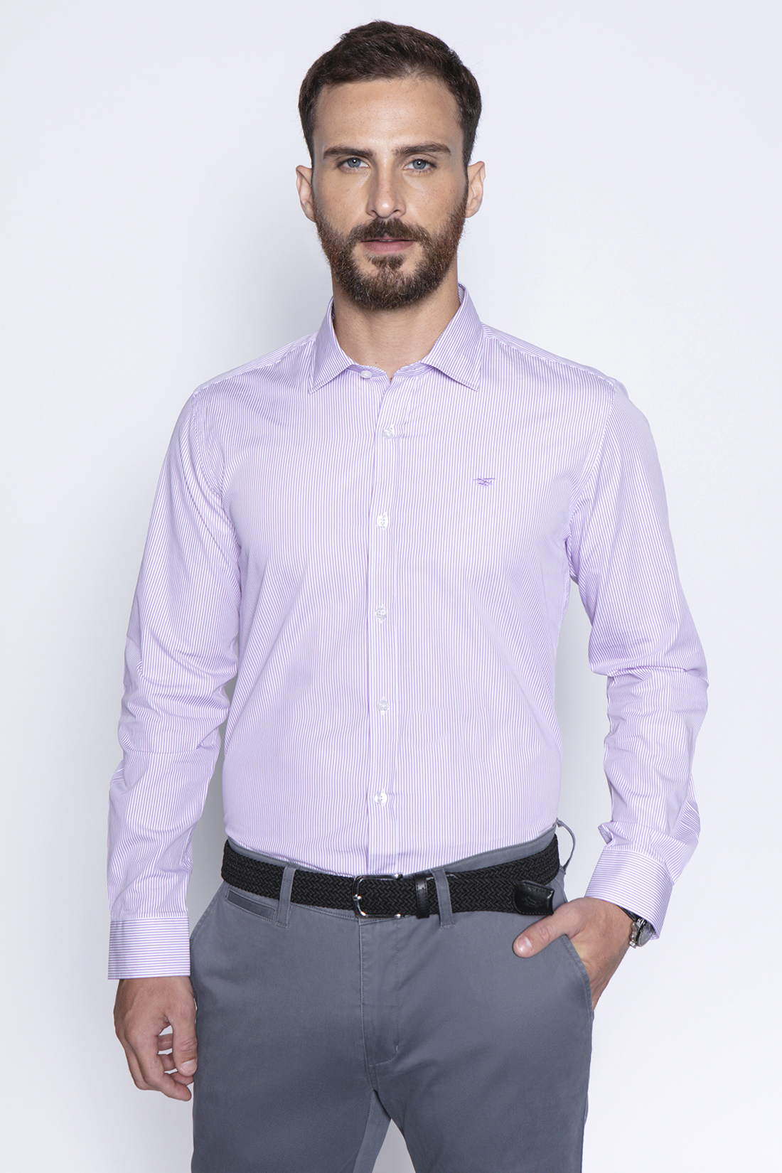 CAMISA ALBANY SMART CASUAL VIOLET - 1