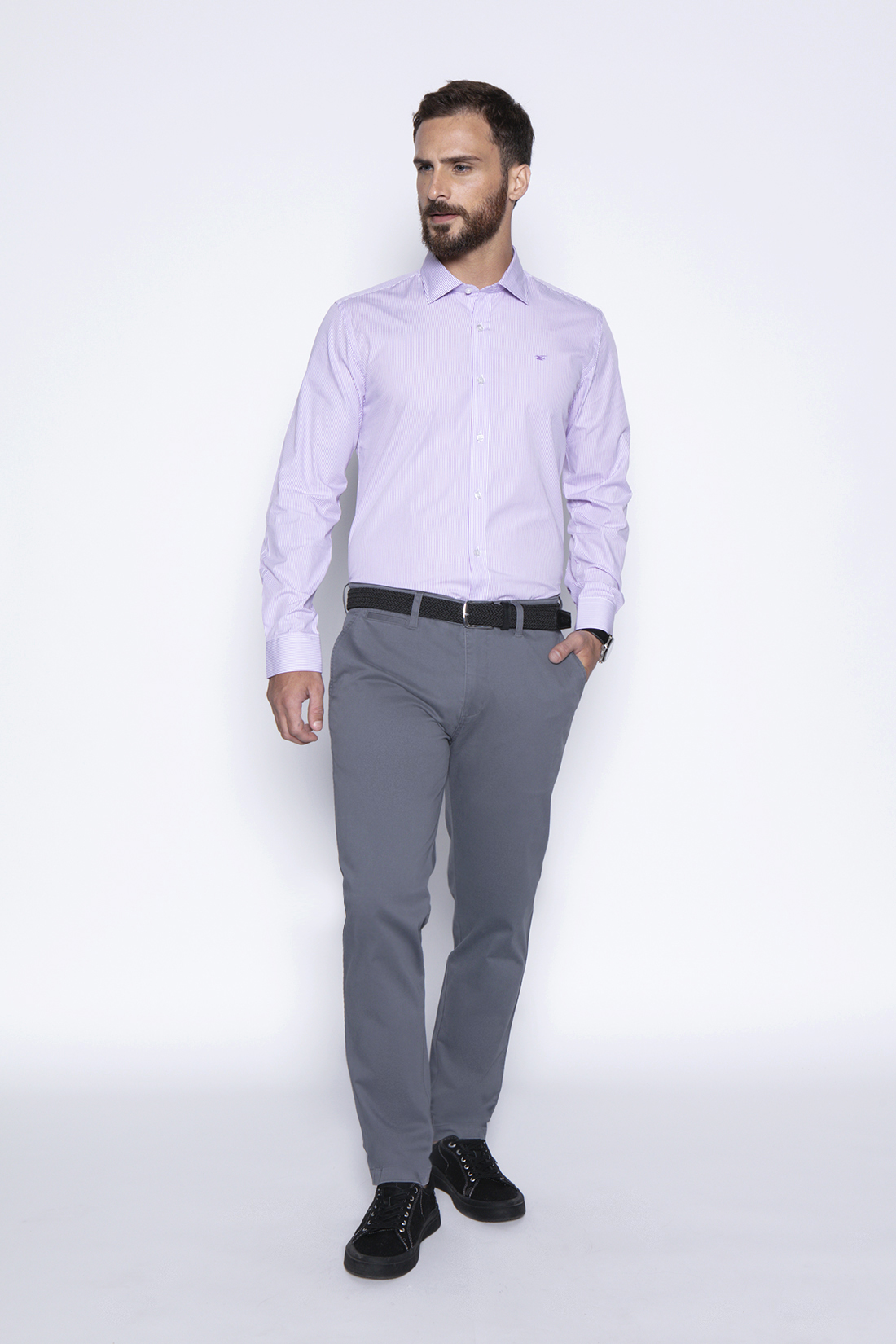 CAMISA ALBANY SMART CASUAL VIOLET - 4