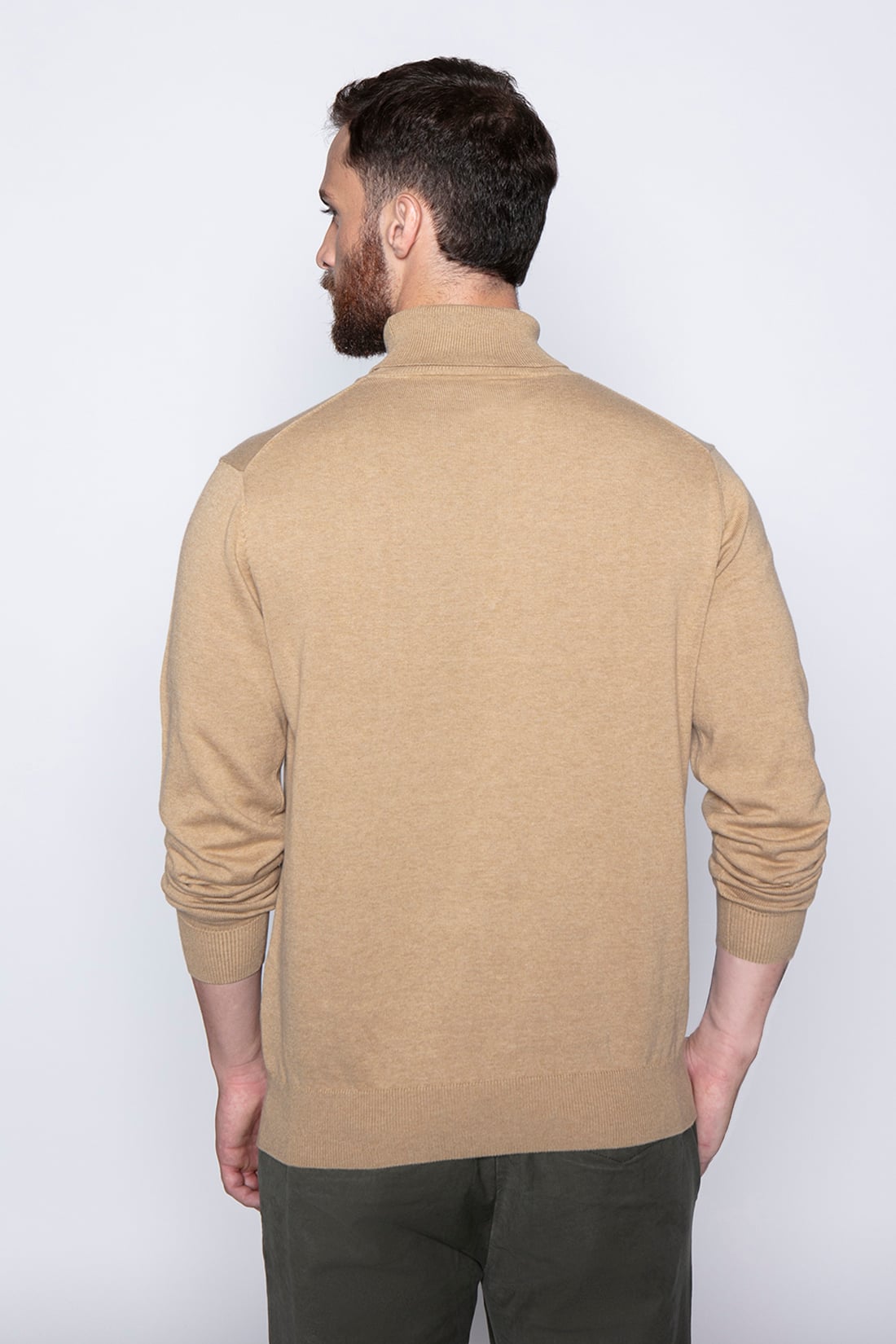 SWEATER SMART CASUAL TURTLE NECK CAMEL - 2