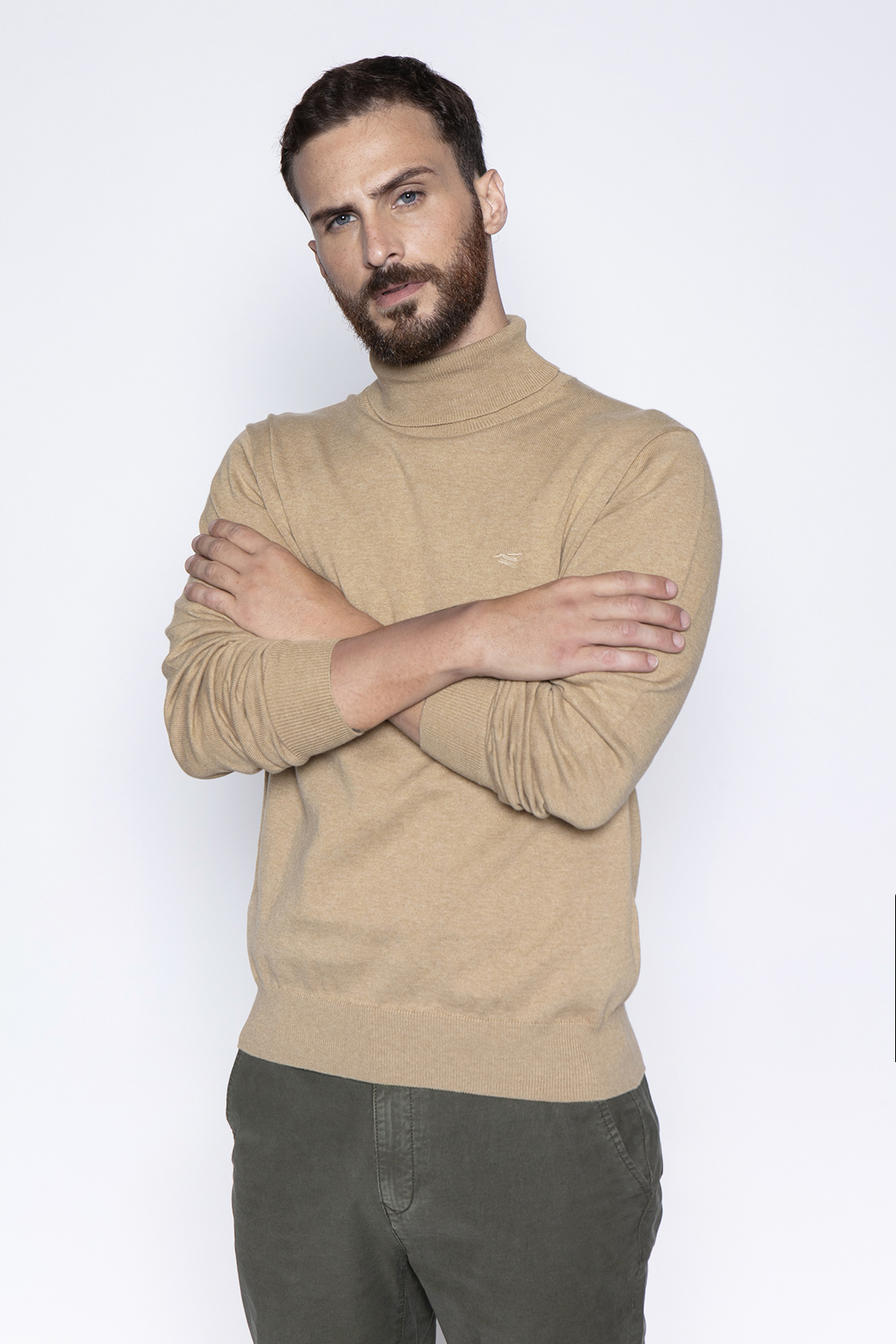 SWEATER SMART CASUAL TURTLE NECK CAMEL - 3
