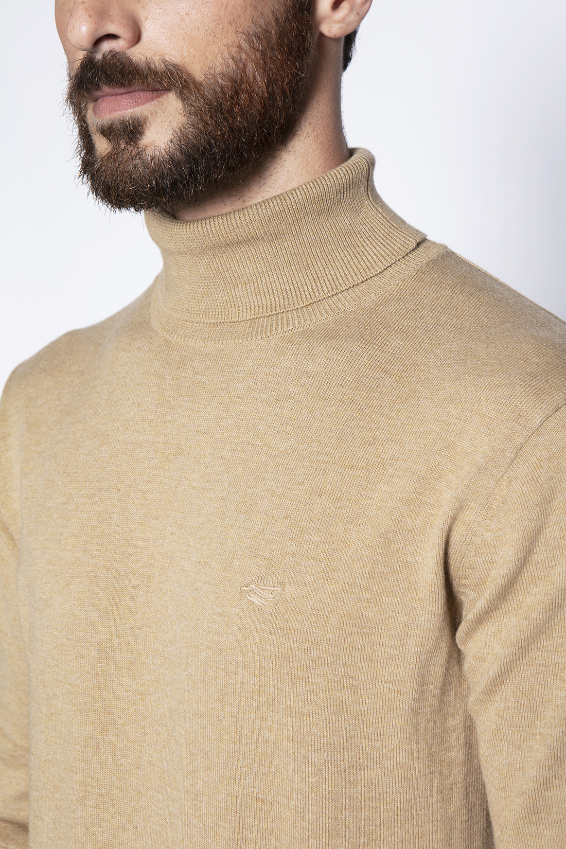 SWEATER SMART CASUAL TURTLE NECK CAMEL - 5