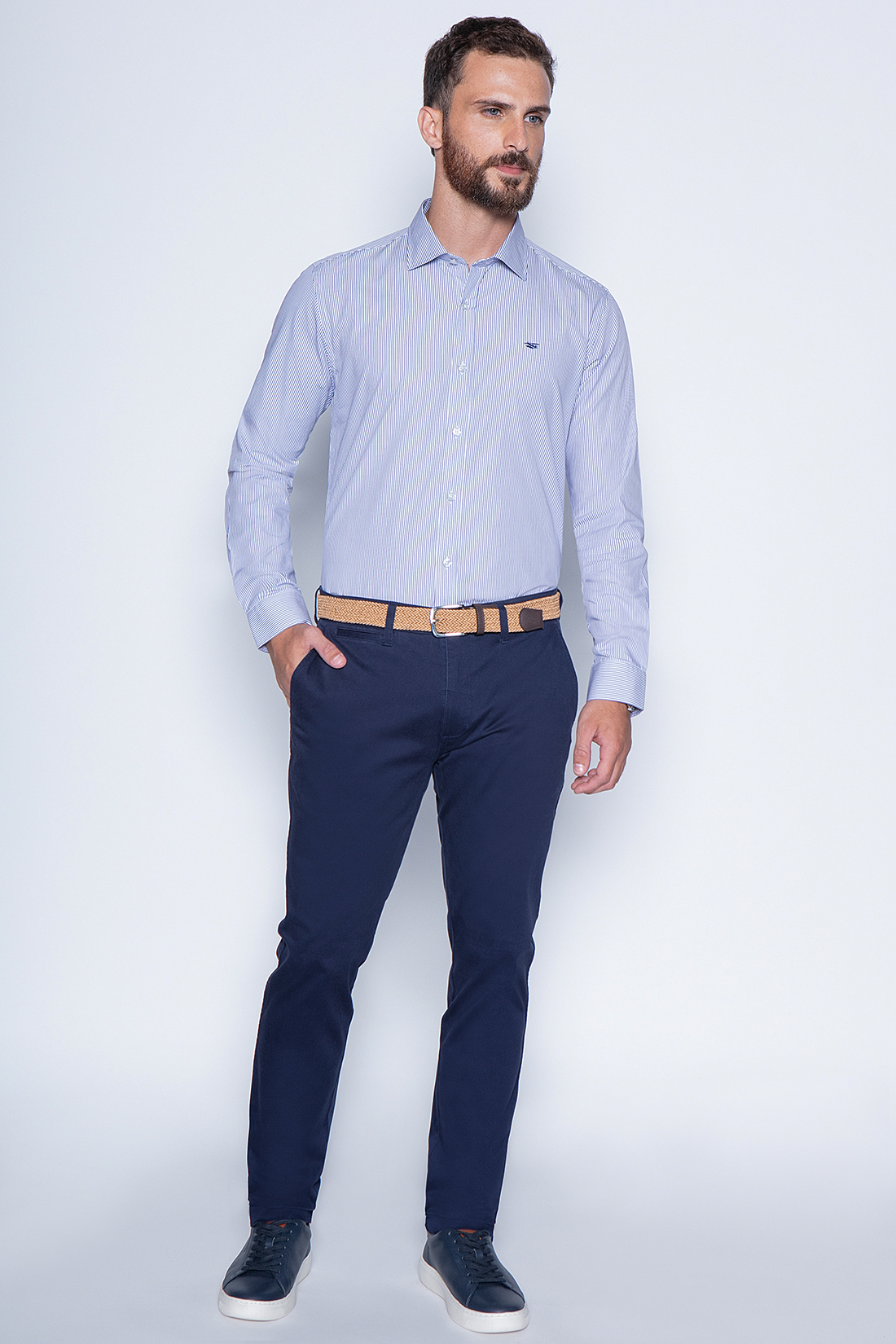 CAMISA ALBANY NAVY SMART CASUAL - 4
