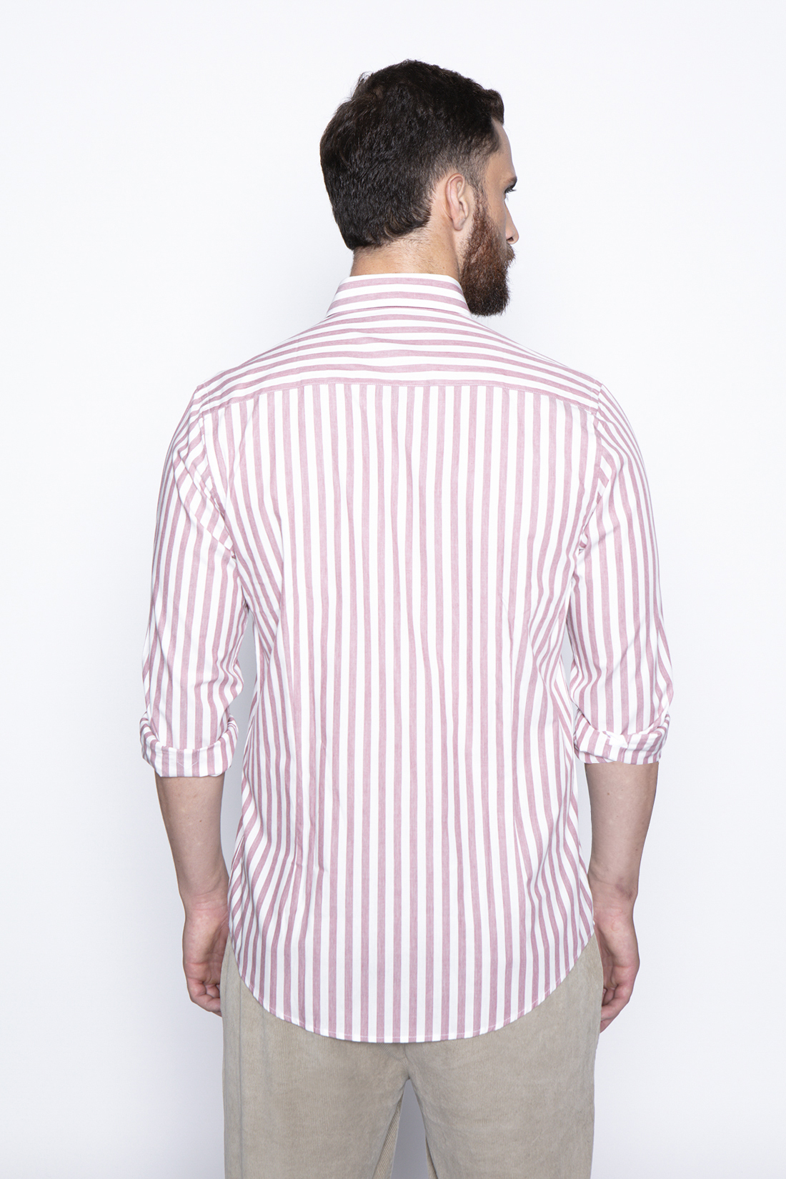 CAMISA LISTADA NEW YORK F BURGUNDY - 2