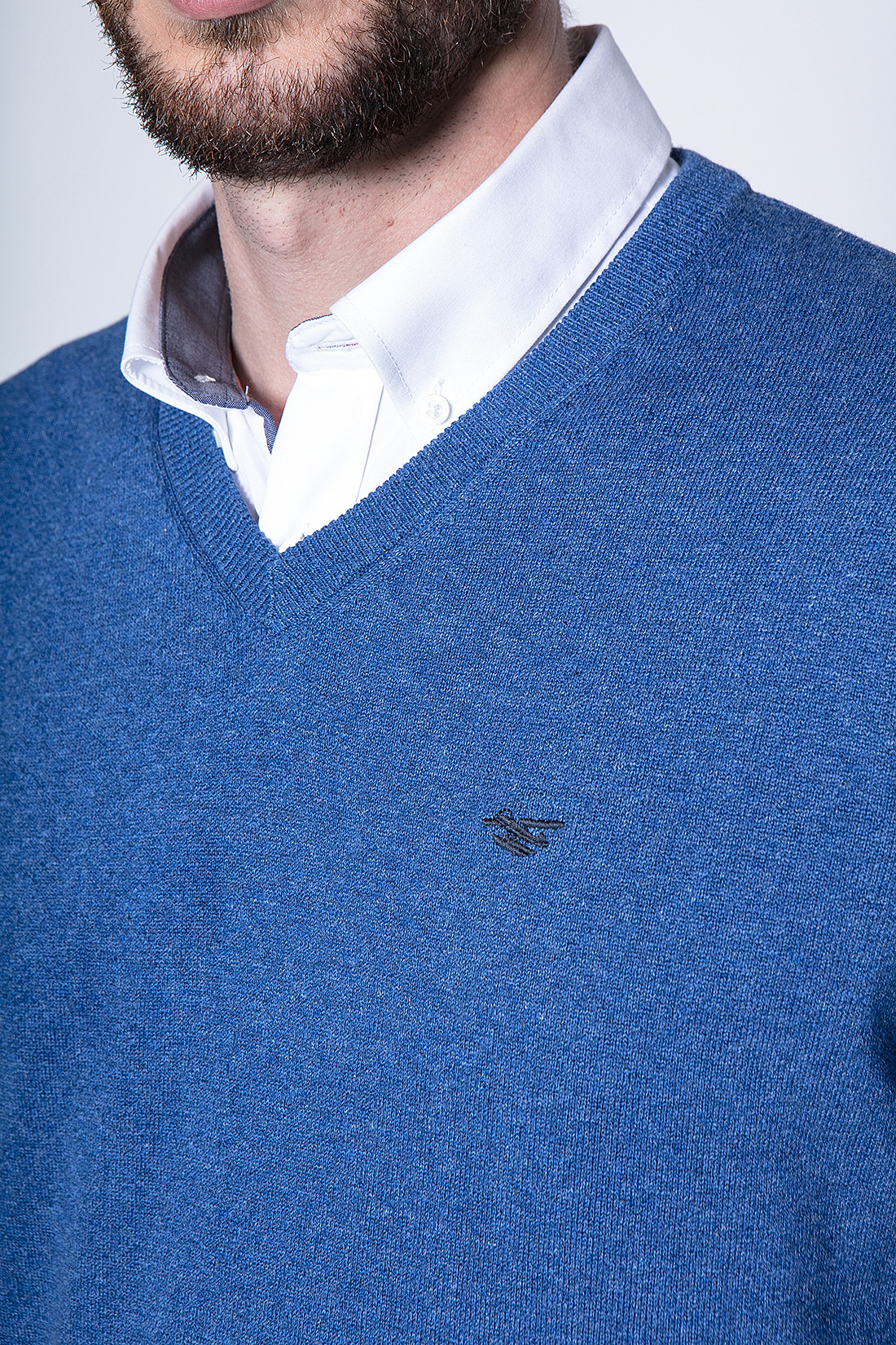 MELANGE SWEATER SMART CASUAL L/S BLUE - 5