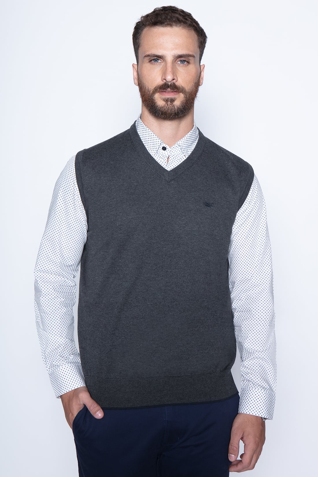 SWEATER SMART CASUAL W/S GRAPHITE - 1