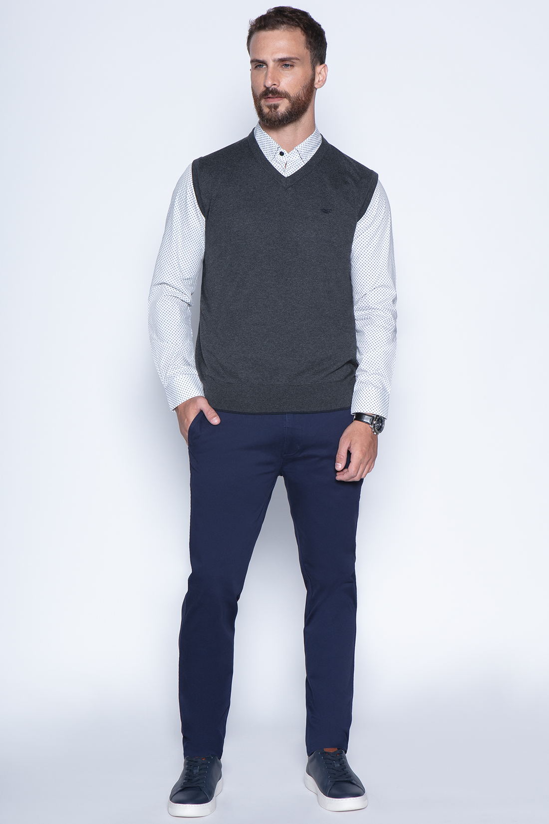 SWEATER SMART CASUAL W/S GRAPHITE - 4
