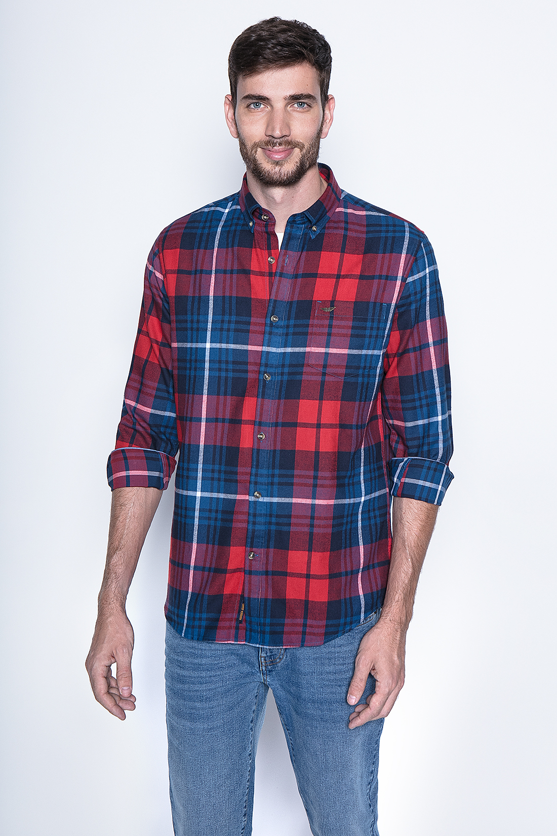 CAMISA CUADRO TEXAS FJ RED - 1