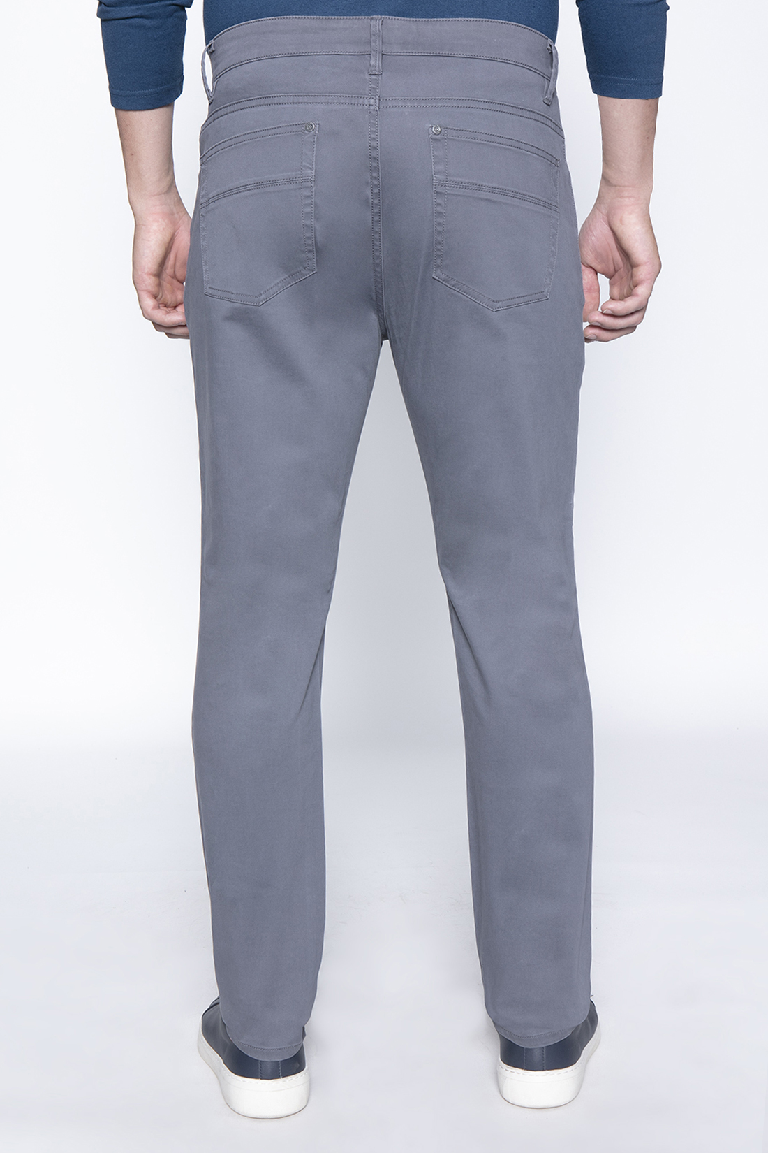 PANTALÓN ALGODÓN HOMBRE FEROUCH GRIS 206009X0107 METAL FIVE POCKET - 2