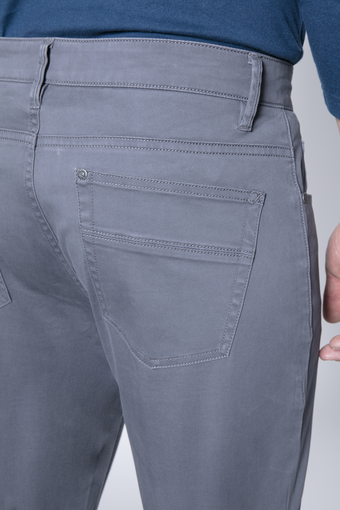 PANTALÓN ALGODÓN HOMBRE FEROUCH GRIS 206009X0107 METAL FIVE POCKET - 5