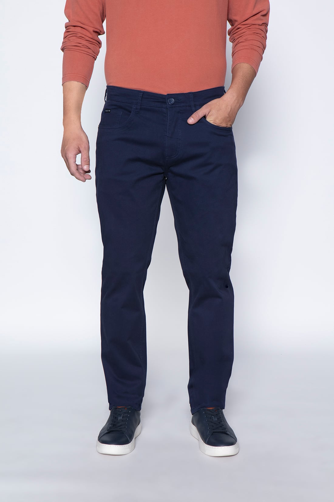 PANTALÓN ALGODÓN HOMBRE FEROUCH BLUE 206009X0223 DK. FIVE POCKET - 1