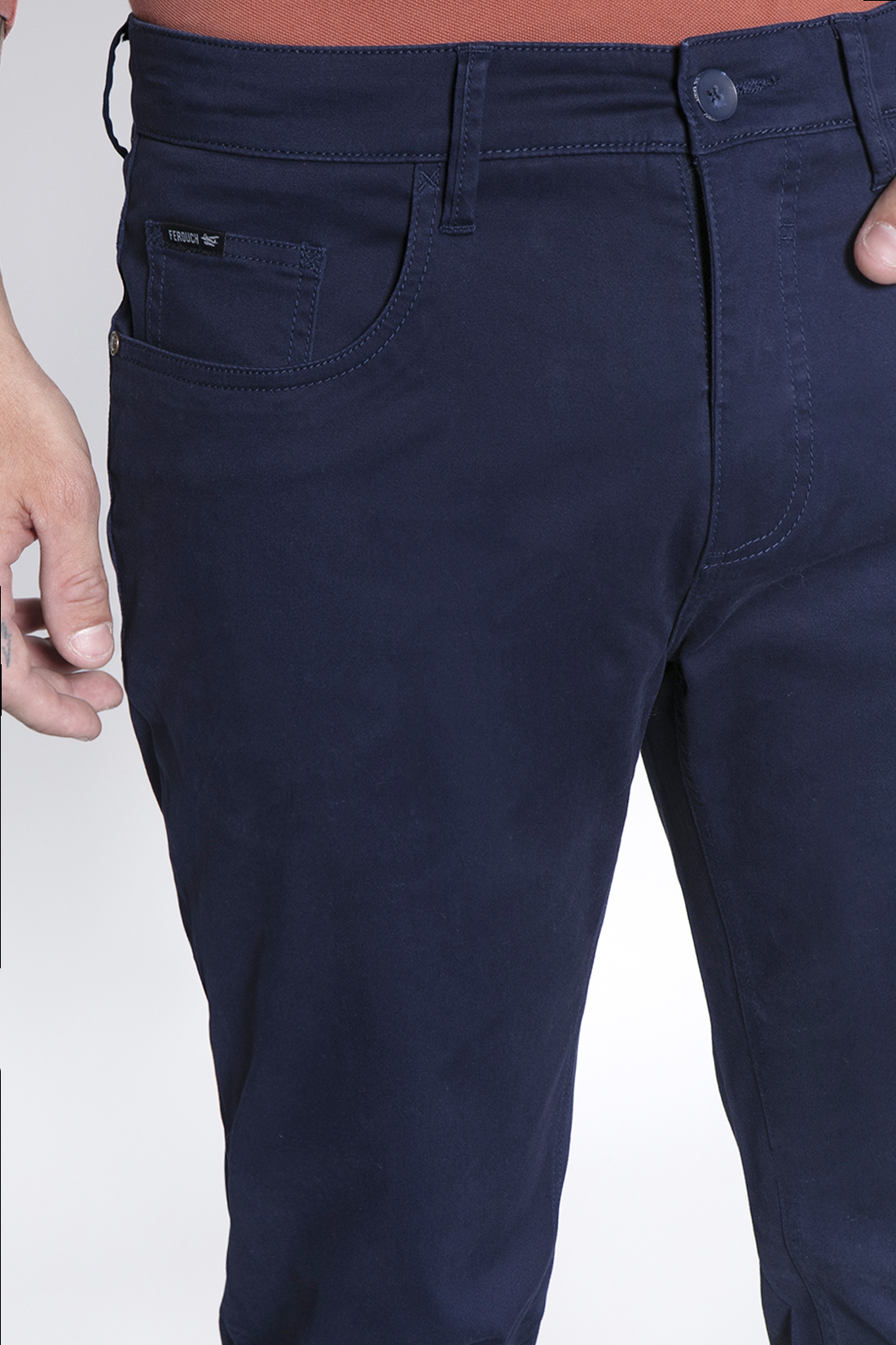 PANTALÓN ALGODÓN HOMBRE FEROUCH BLUE 206009X0223 DK. FIVE POCKET - 3
