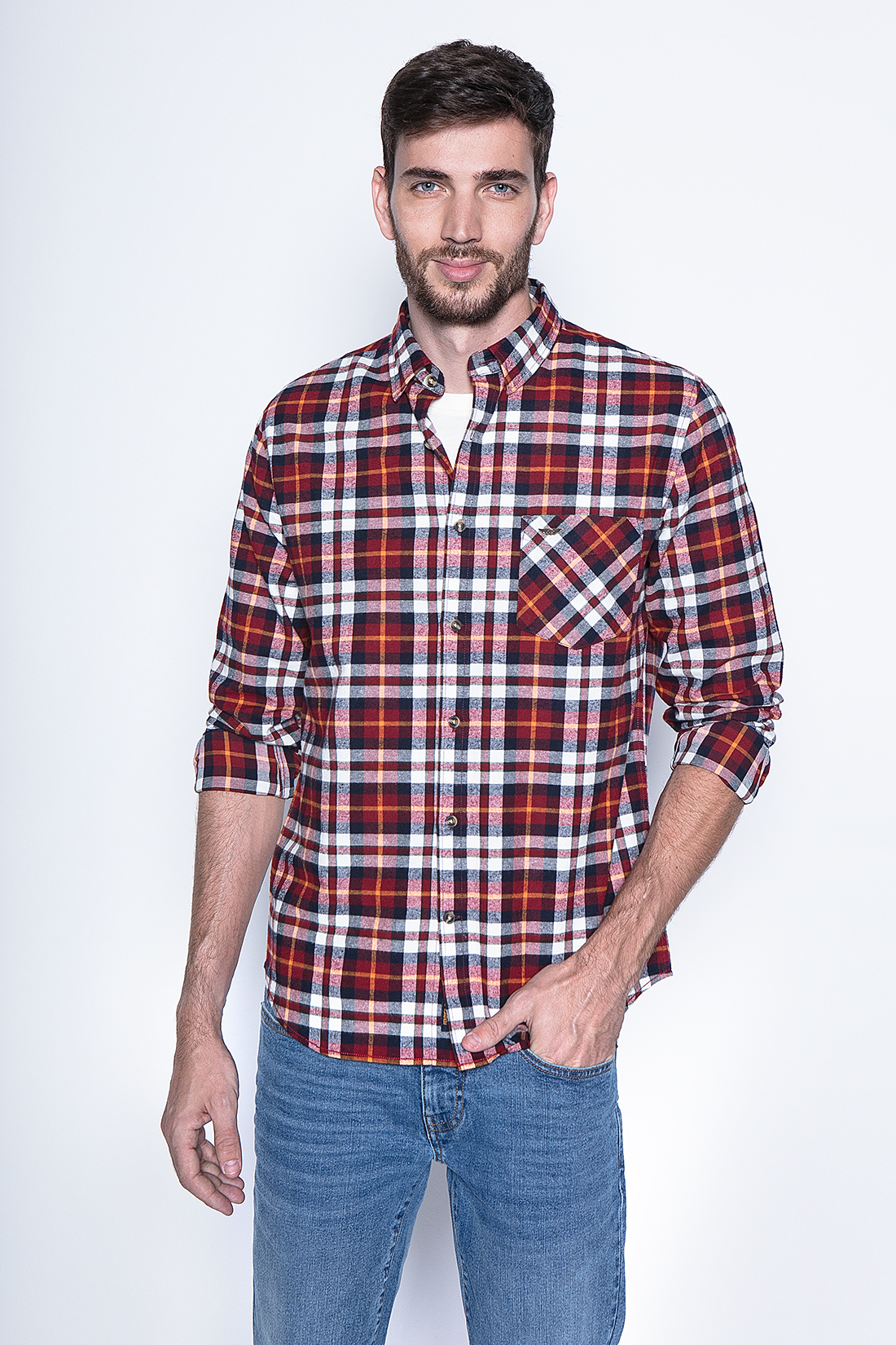 CAMISA A CUADRO BALTIMORE FJ RED - 1