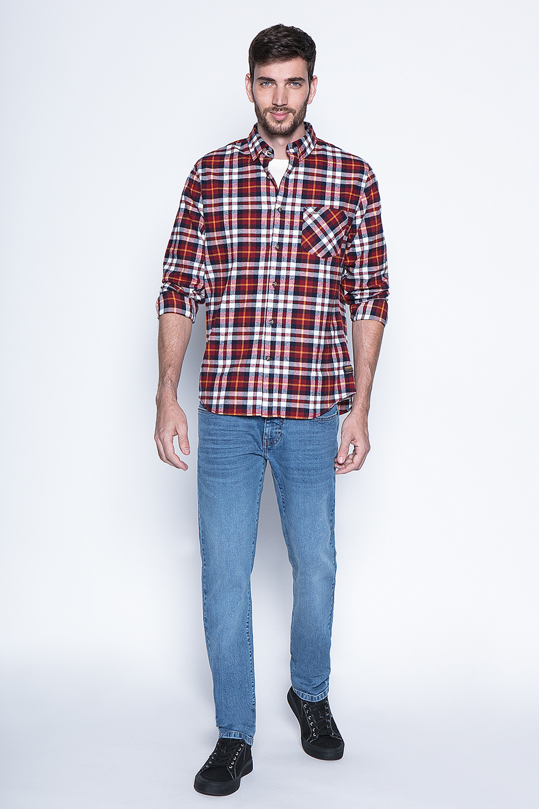 CAMISA A CUADRO BALTIMORE FJ RED - 4